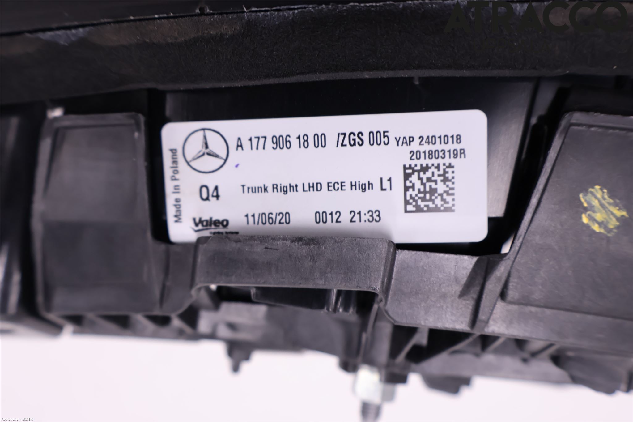 Mercedes-Benz MB A-KLASS (W177) 18- Bakljus Lucka Hö