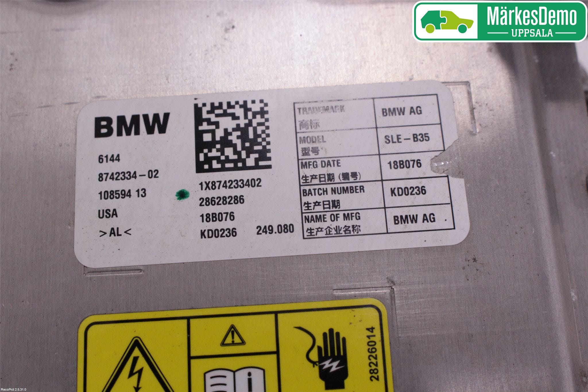 Mini COUNTRYMAN F60 17-23 Batteriladdare Högspänning