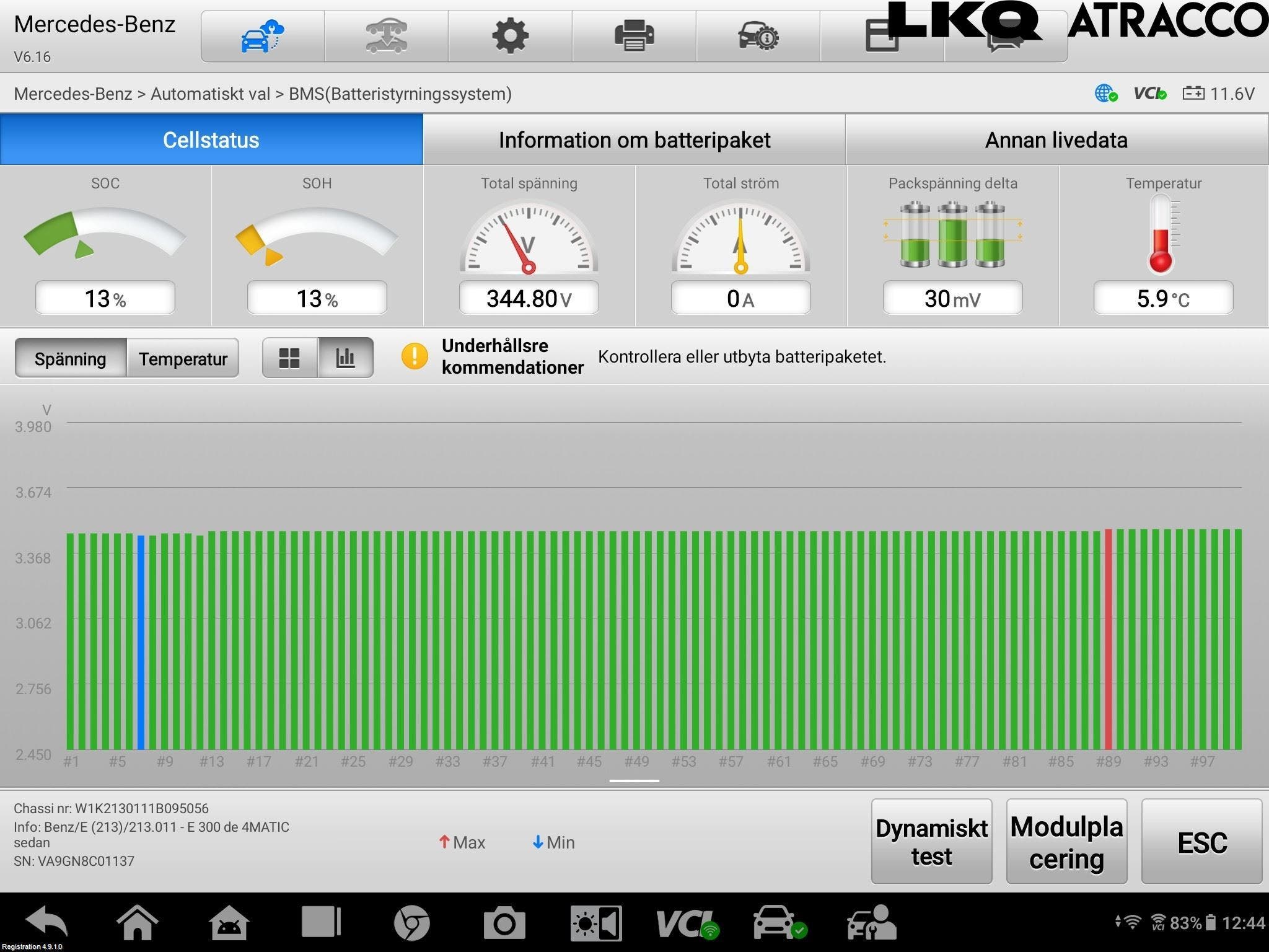 Mercedes-Benz MB E-KLASS (W213) 16-23 Batteri Högspänning
