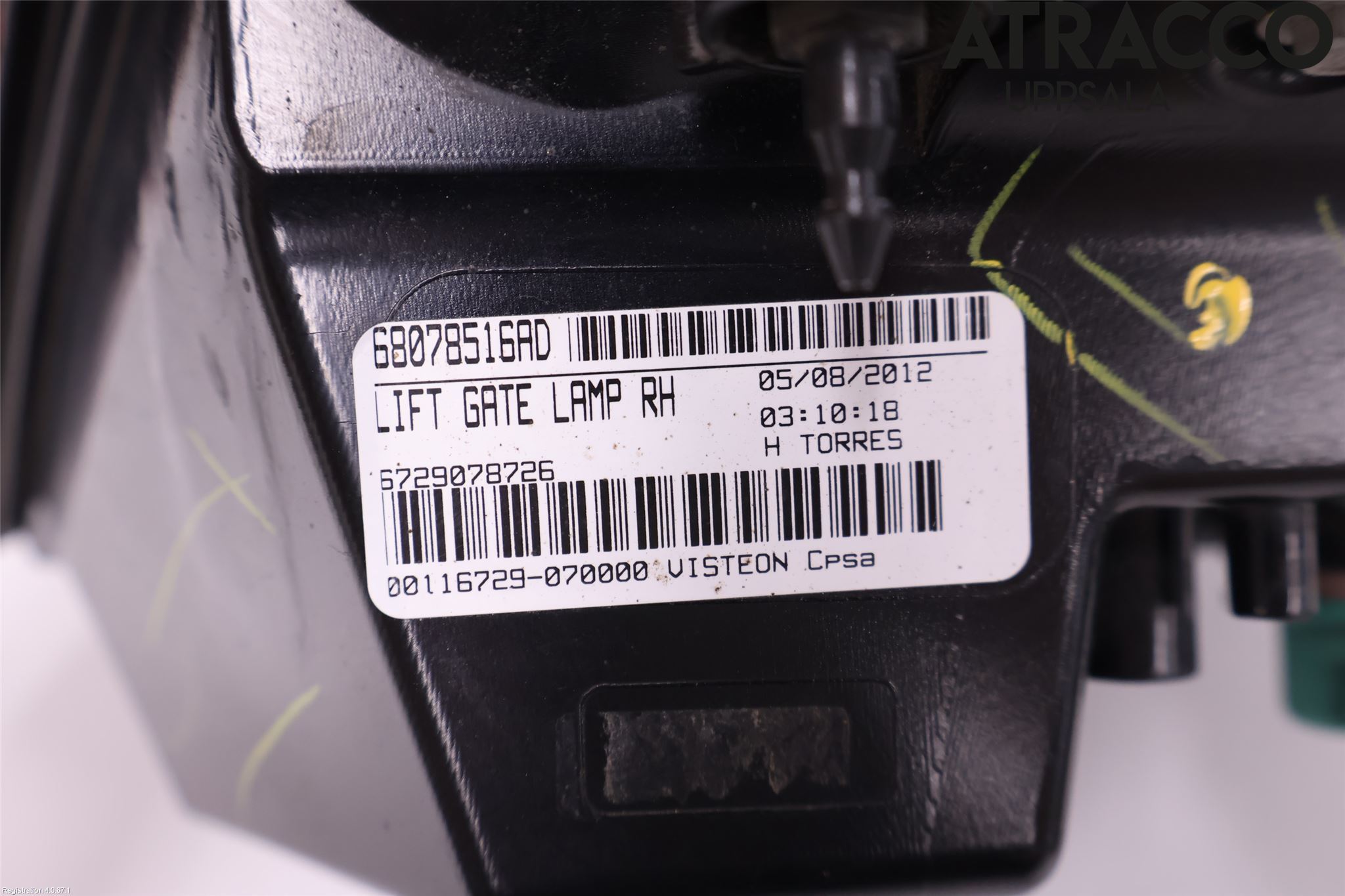 Fiat FREEMONT Bakljus Lucka Hö