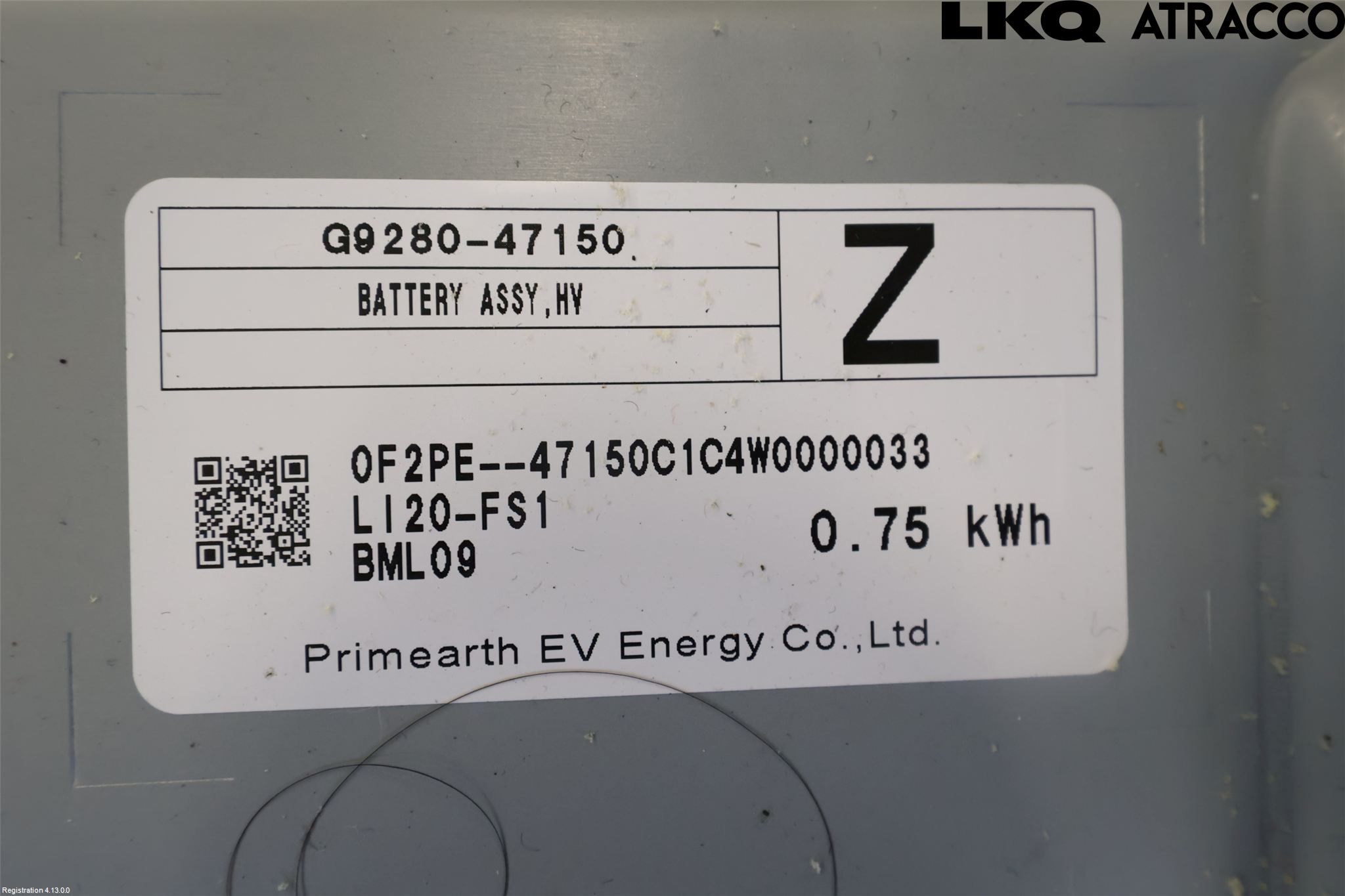 Toyota COROLLA 19- Batteri Högspänning