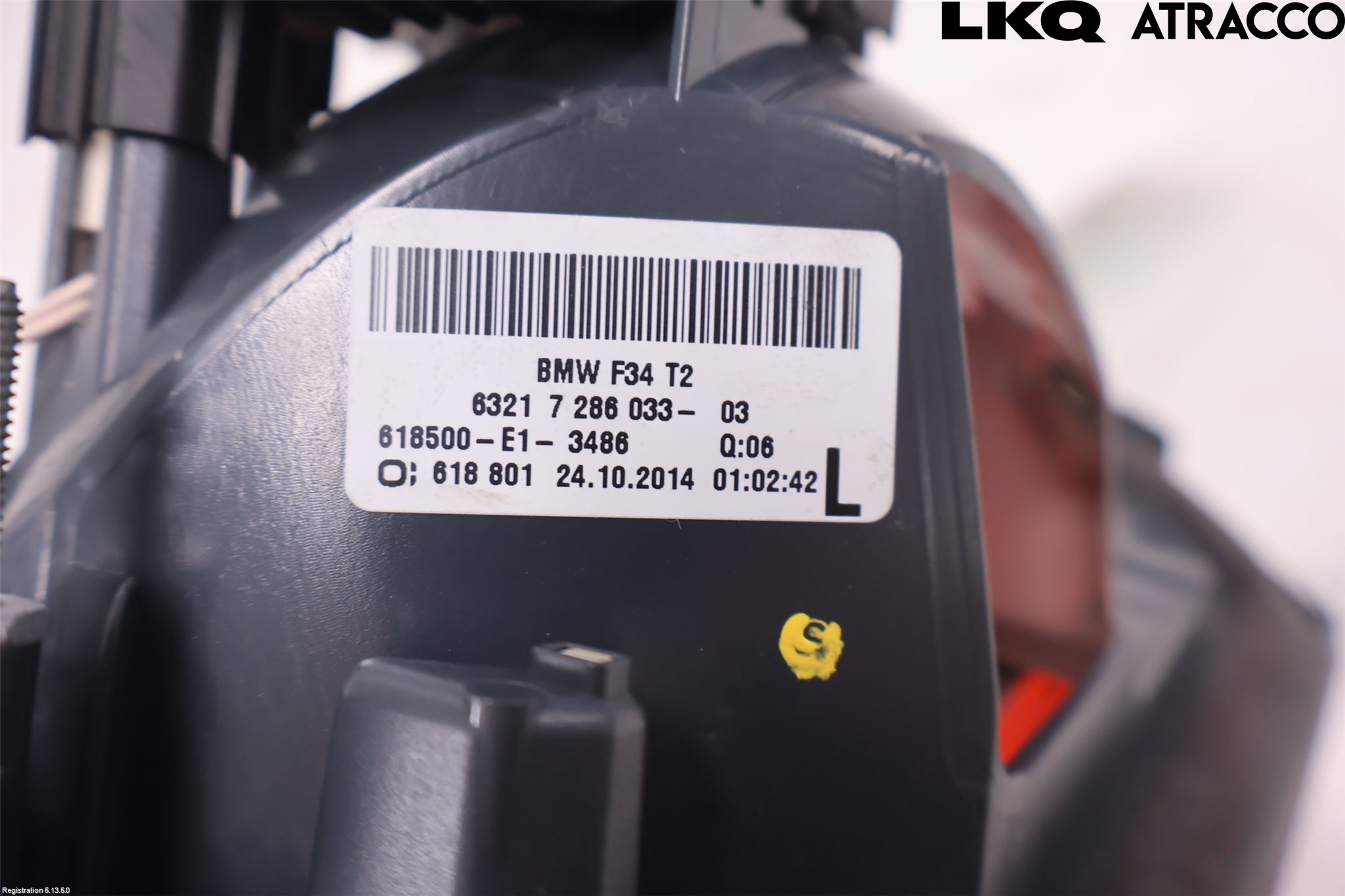 BMW 3 GT F34 13-19 Bakljus Lucka Vä