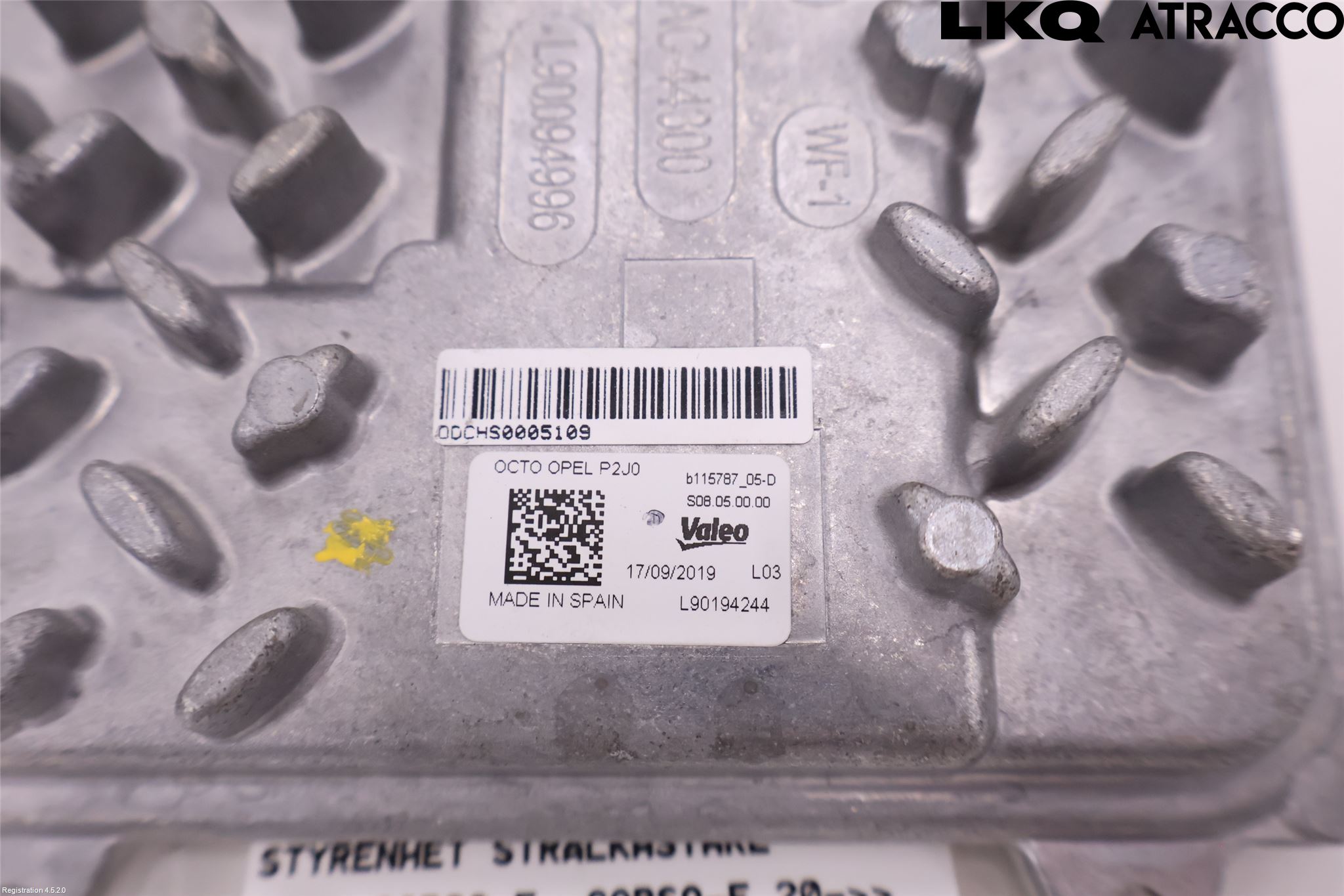 Opel CORSA F, CORSA-E 20- Styrenhet Strålkastare