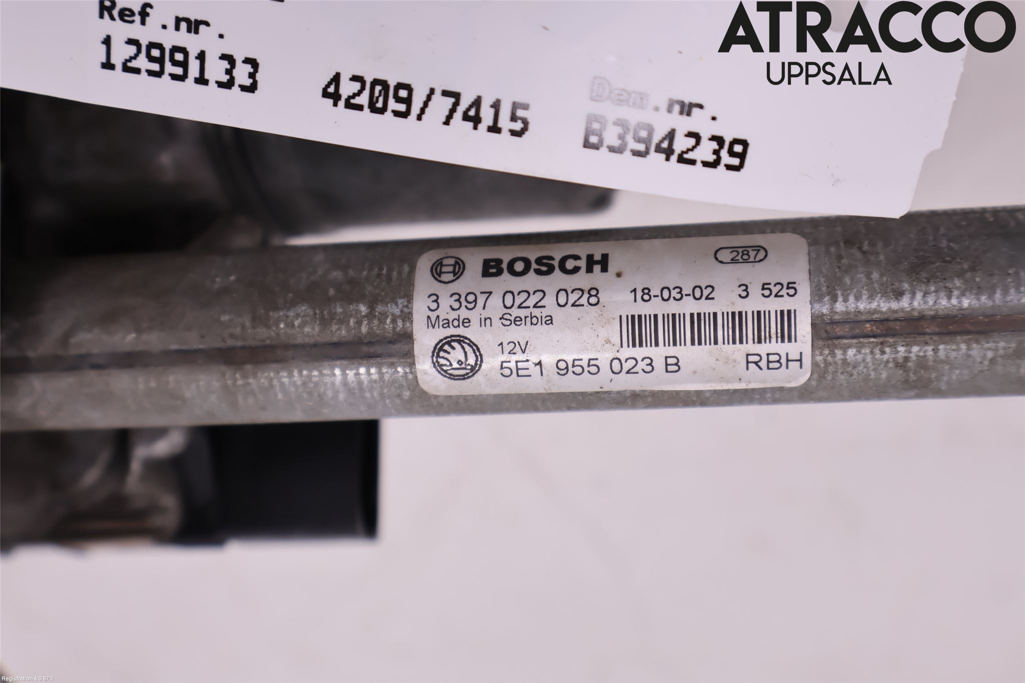 Skoda OCTAVIA (5E) 13-20 Torkarmotor Vindruta