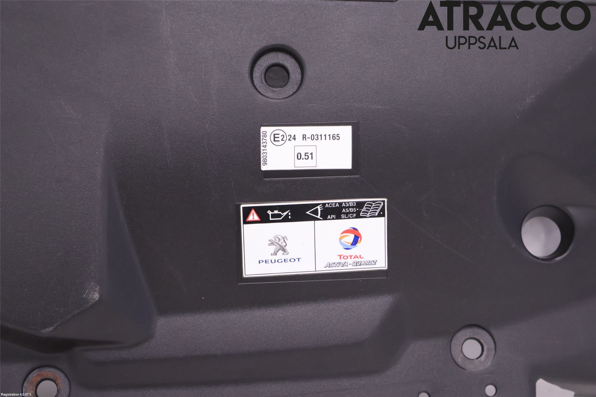 Peugeot 508 11-18 Front Huvlåsplåt-Balk