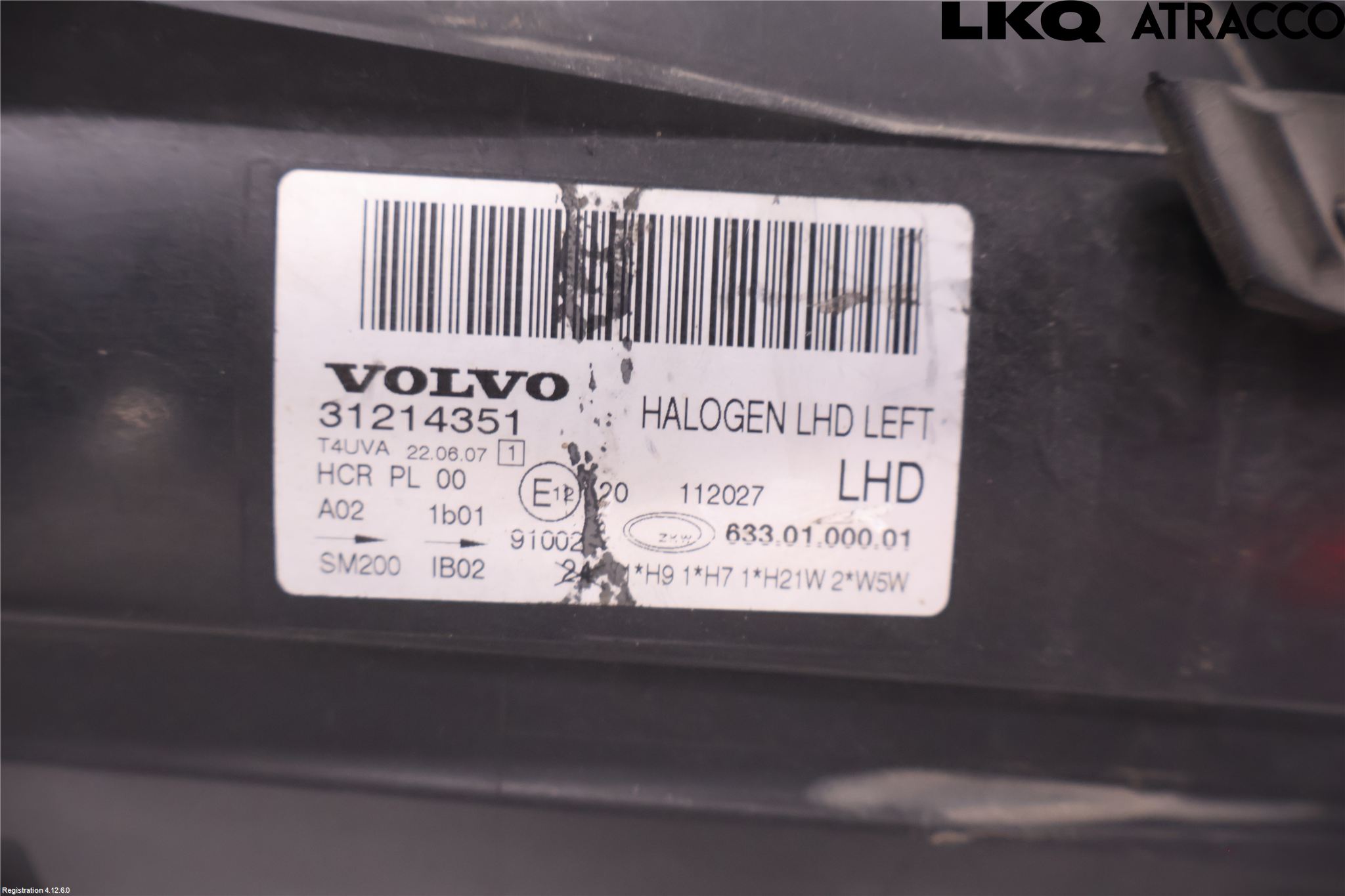 Volvo V70 08-13 Strålkastare Vänster