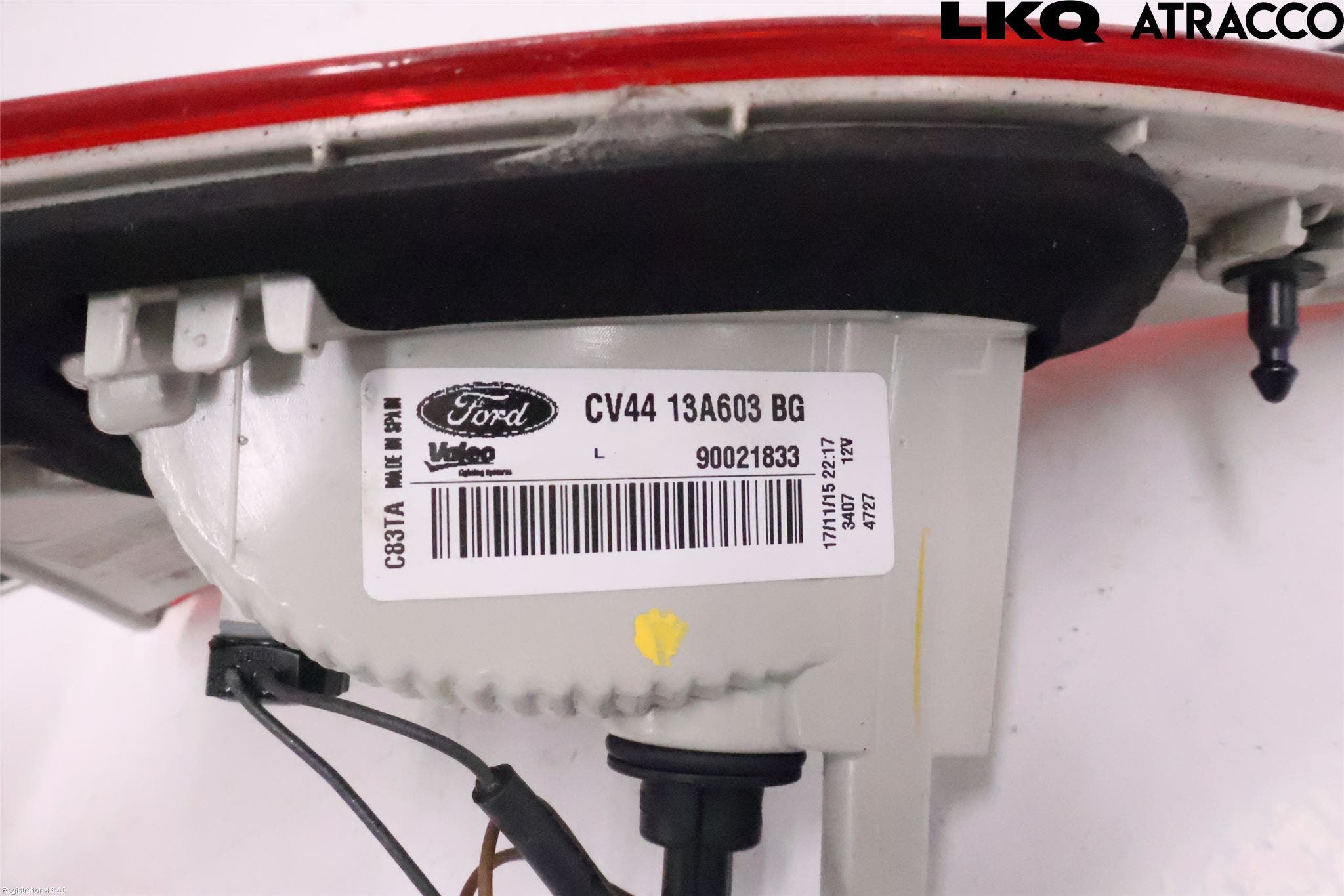 Ford KUGA 13-16 Bakljus Lucka Vä