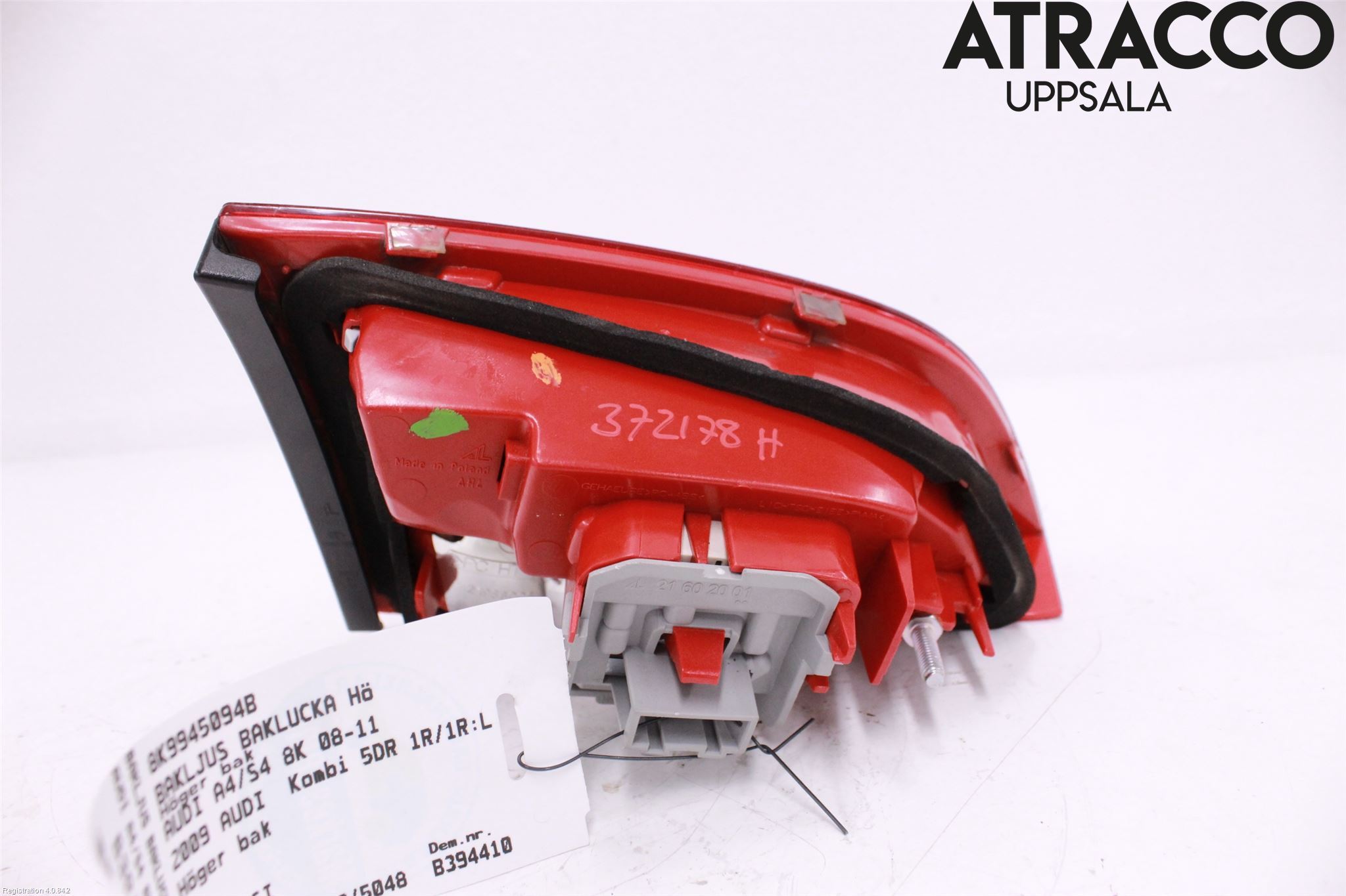 Audi A4/S4 08-11 Bakljus Lucka Hö