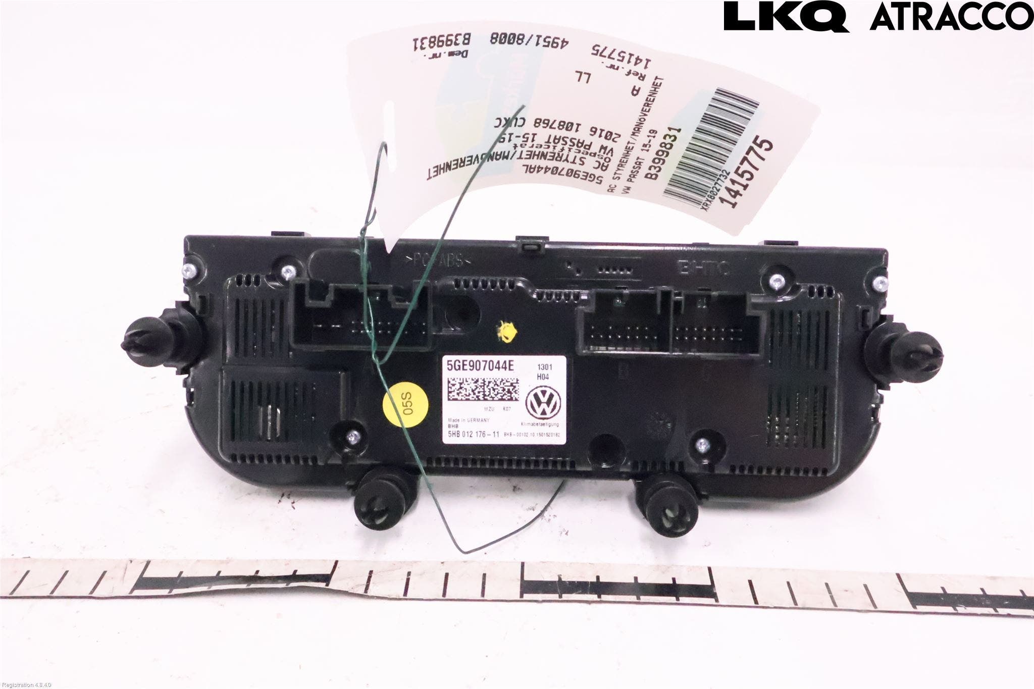 Volkswagen VW PASSAT 15-19 Ac Styrenhet Ac Manöveren