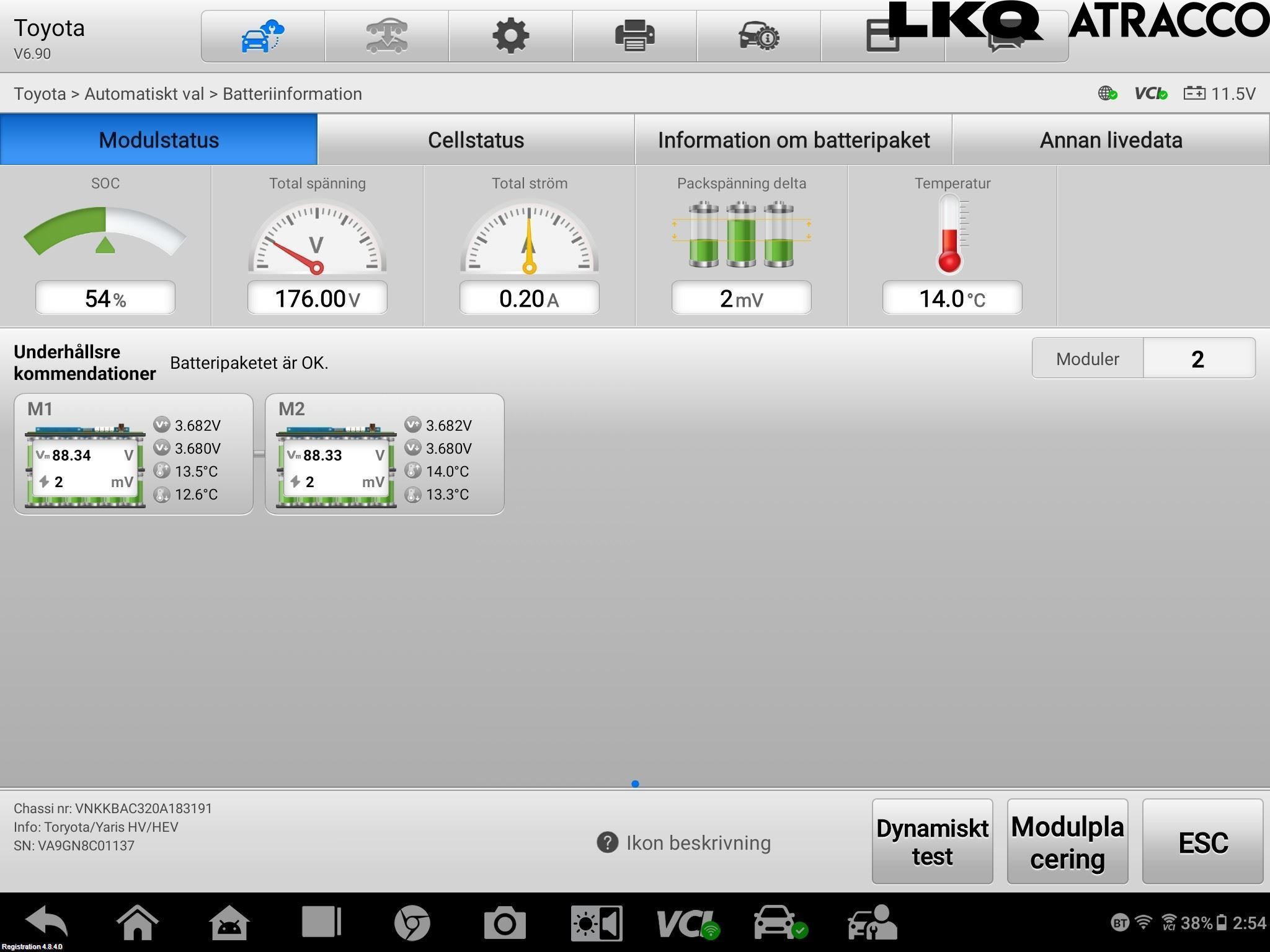 Toyota YARIS XP21 20- Batteri Högspänning