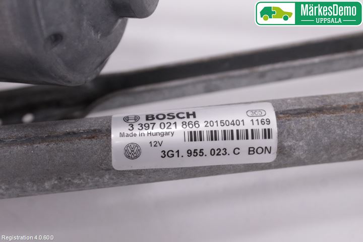 Volkswagen VW PASSAT 15-19 Torkarmotor Vindruta