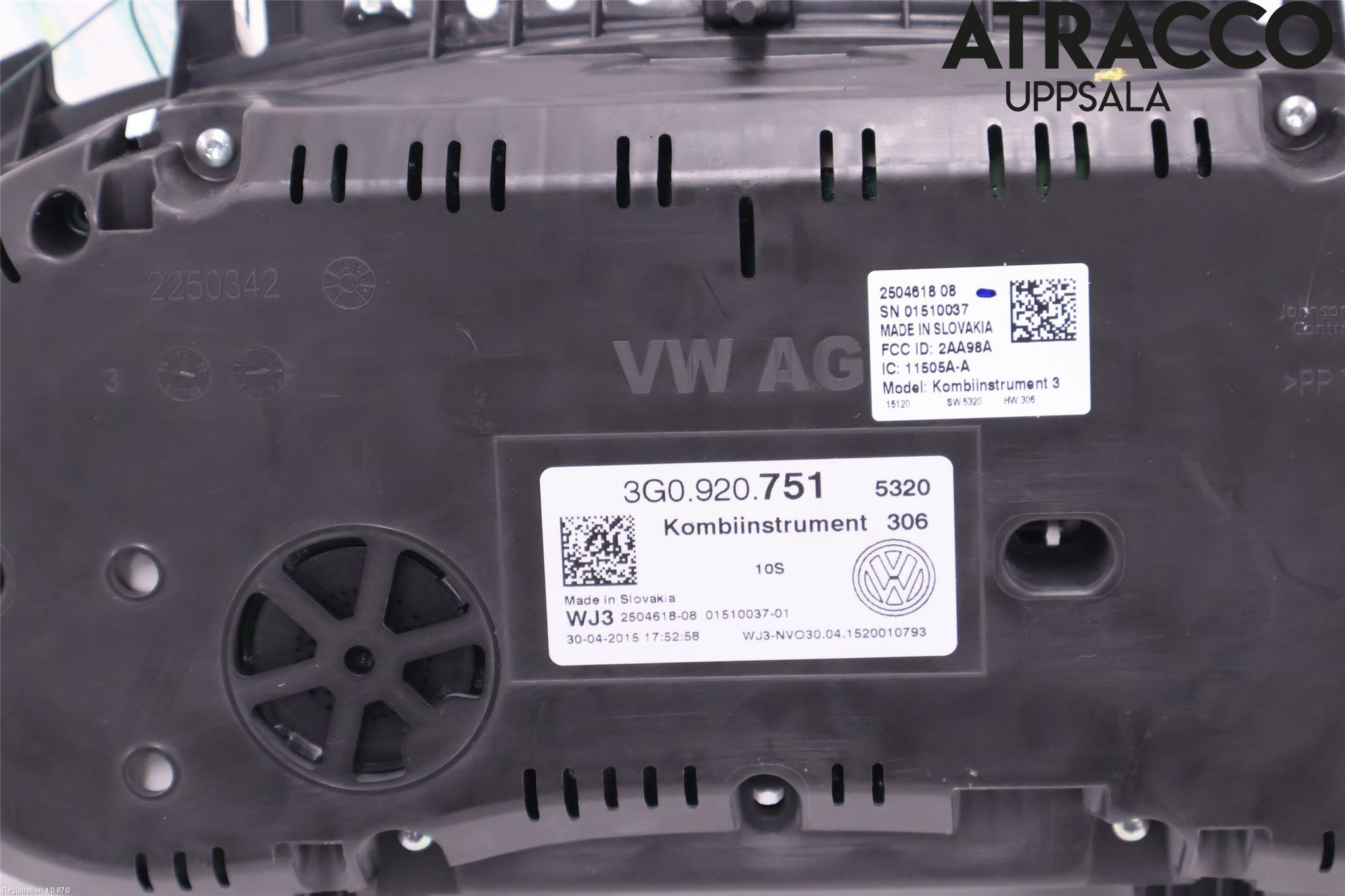 Volkswagen VW PASSAT 15-19 Instrument Komb