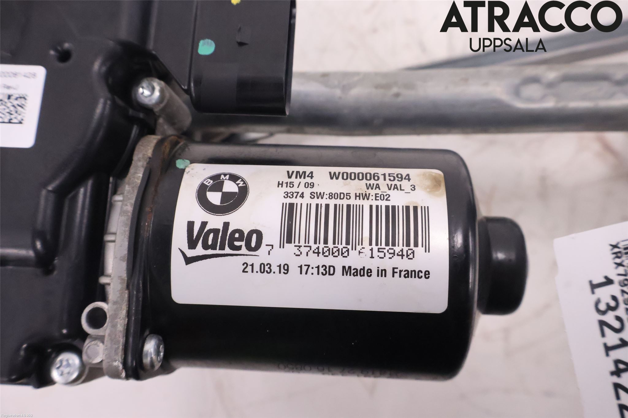 BMW 5 G30/G31/F90 17-23 Torkarmekanism Vindruta