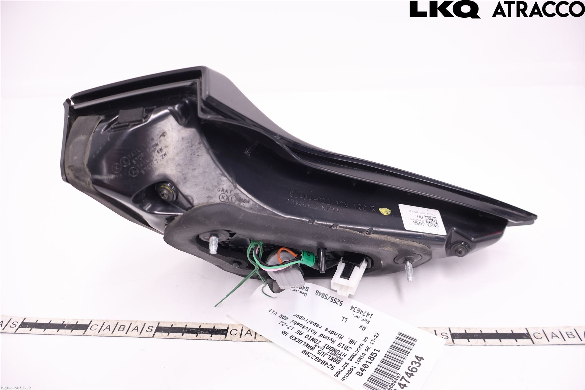 Hyundai IONIQ AE 17-22 Bakljus Lucka Hö