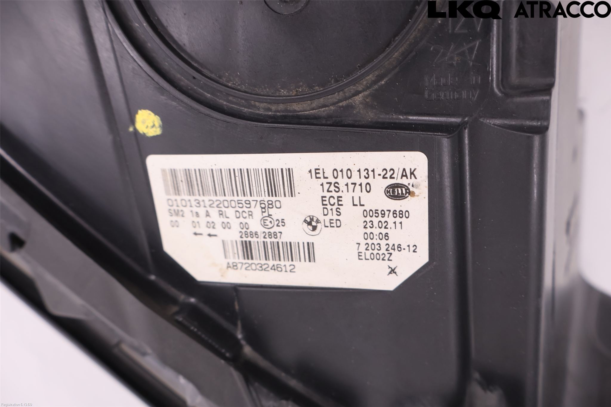 BMW 5 F10/F11/F18 09-17 Strålkastare Höger