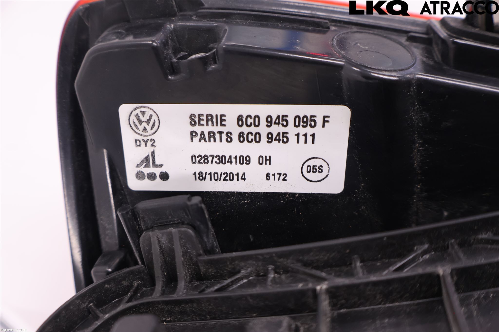 Volkswagen VW POLO 10-17 Bakljus Vänster