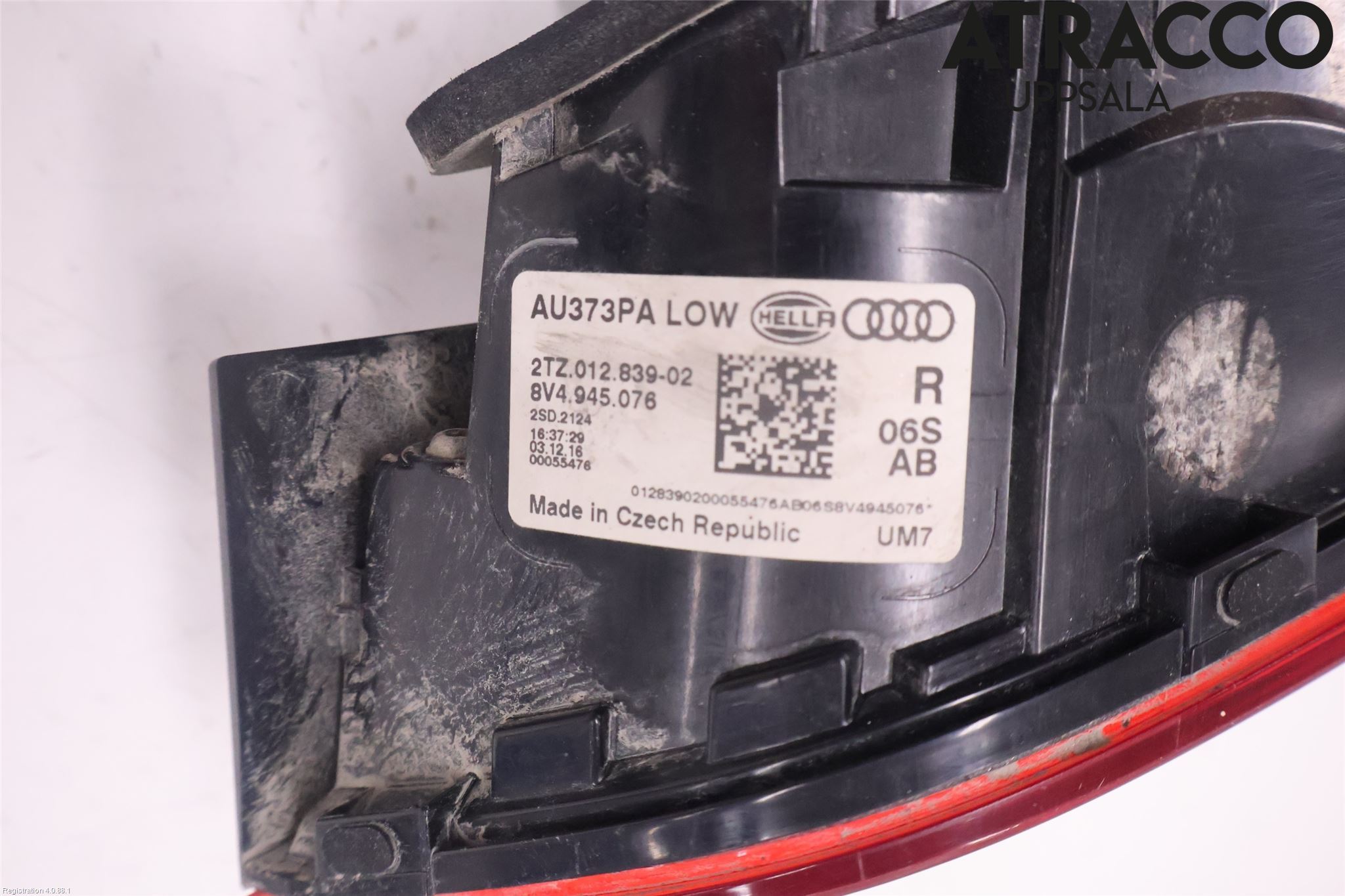 Audi A3/S3 8V 13-20 Bakljus Lucka Hö