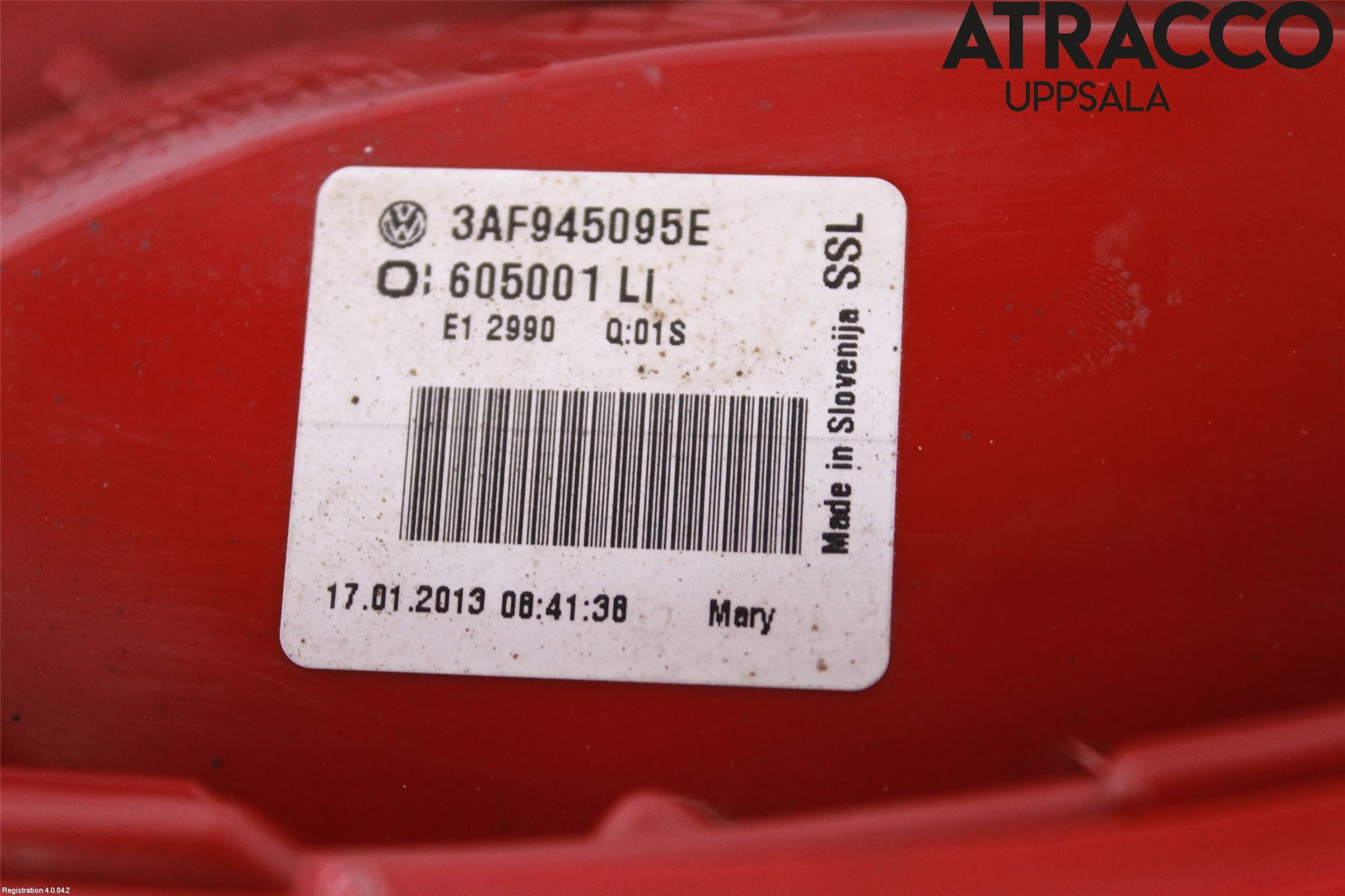 Volkswagen VW PASSAT 11-14 Bakljus Vänster