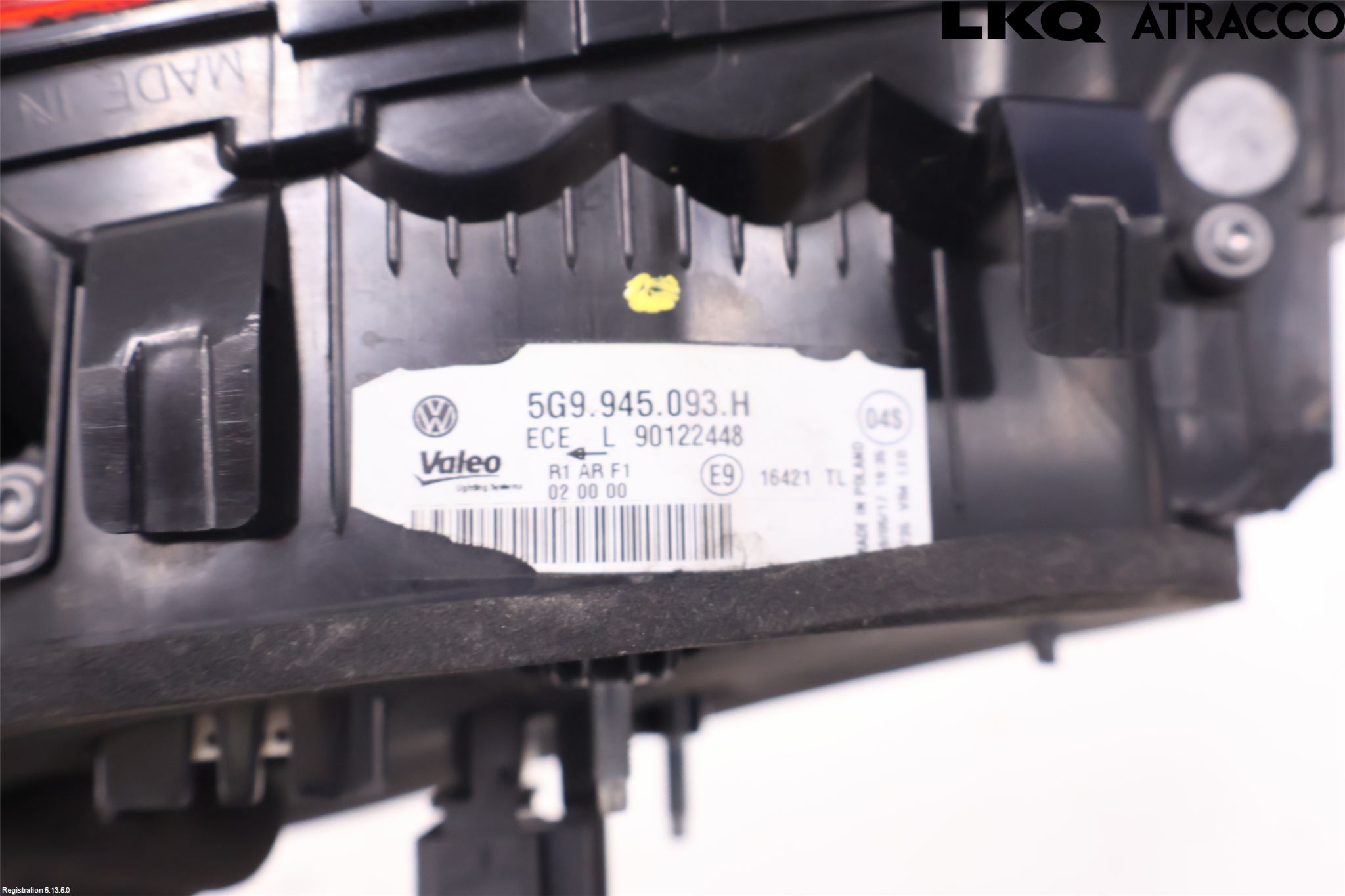Volkswagen VW GOLF / E-GOLF VII 13-20 Bakljus Lucka Vä