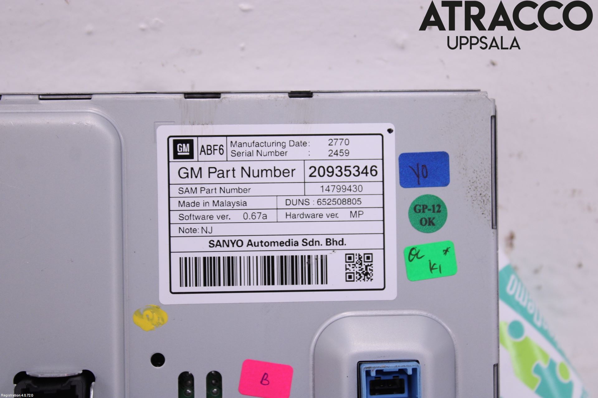 Opel INSIGNIA 09-16 Bildskärm