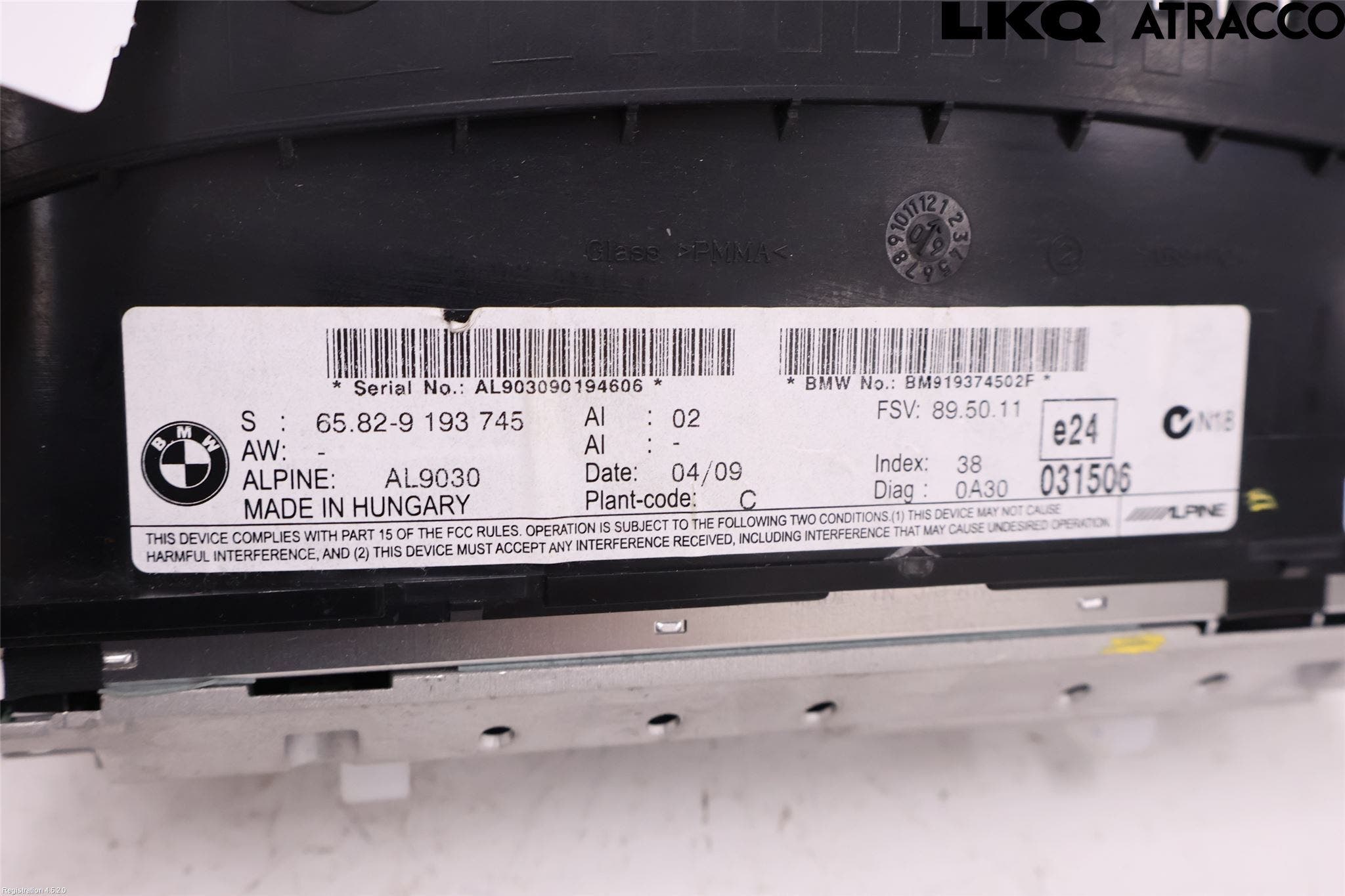 BMW 5 E60/61 Sed/Tou 02-10 Bildskärm