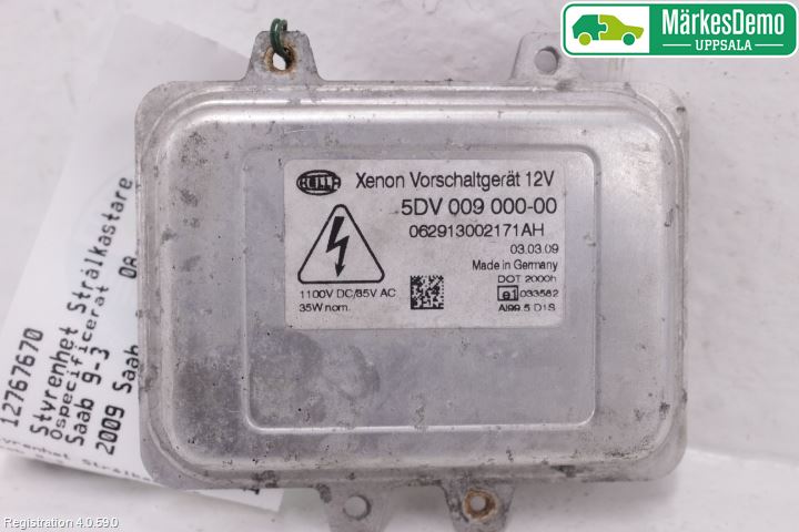 Saab 9-3 VER2/VER3 08-15 Styrenhet Strålkastare