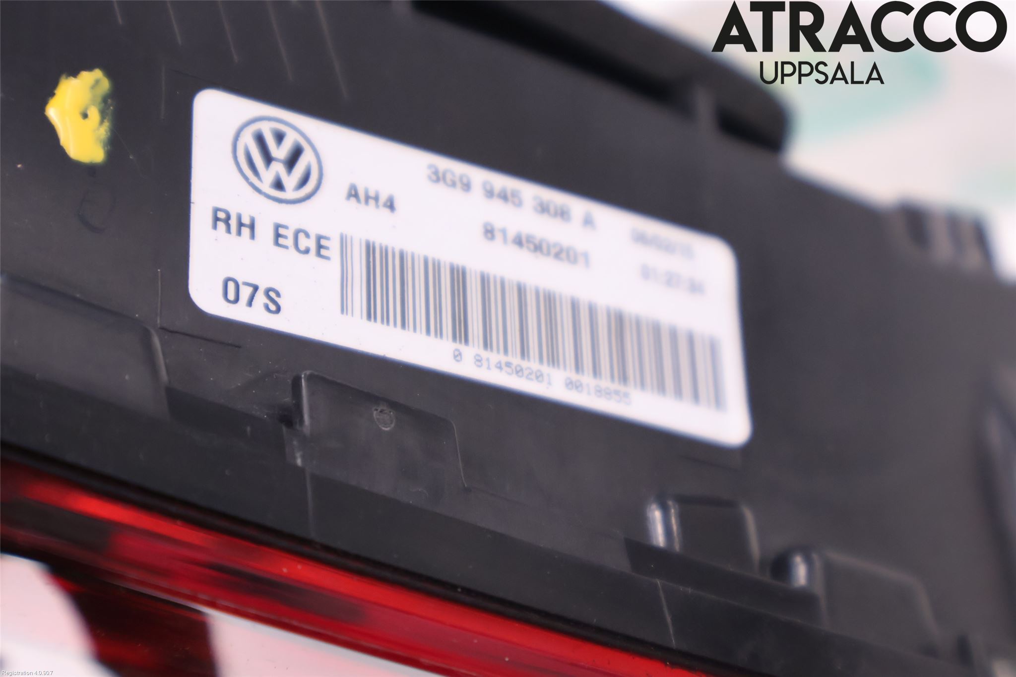 Volkswagen VW PASSAT 15-19 Bakljus Lucka Hö
