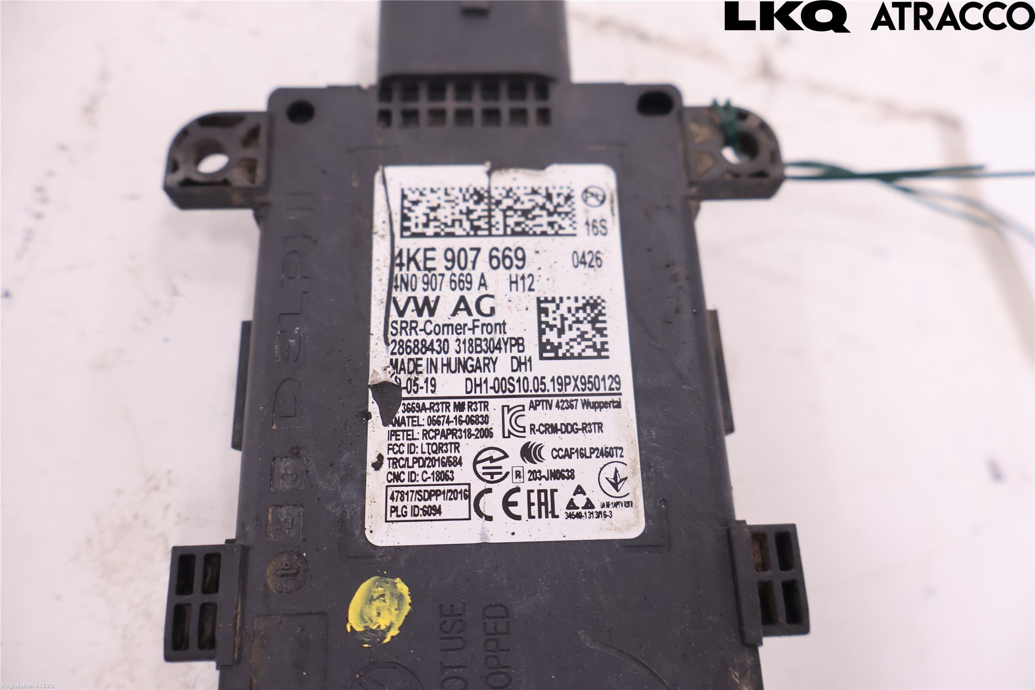 Audi E-TRON, S GE 19- Sensor Aktivt Kollisionsskydd