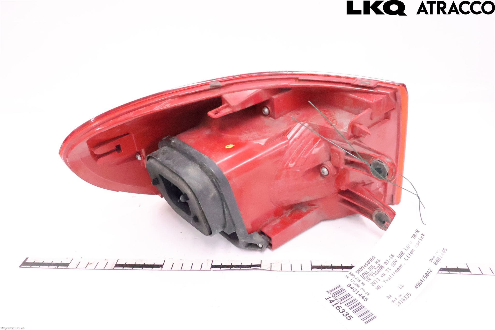 Volkswagen VW TIGUAN 07-16 Bakljus Höger