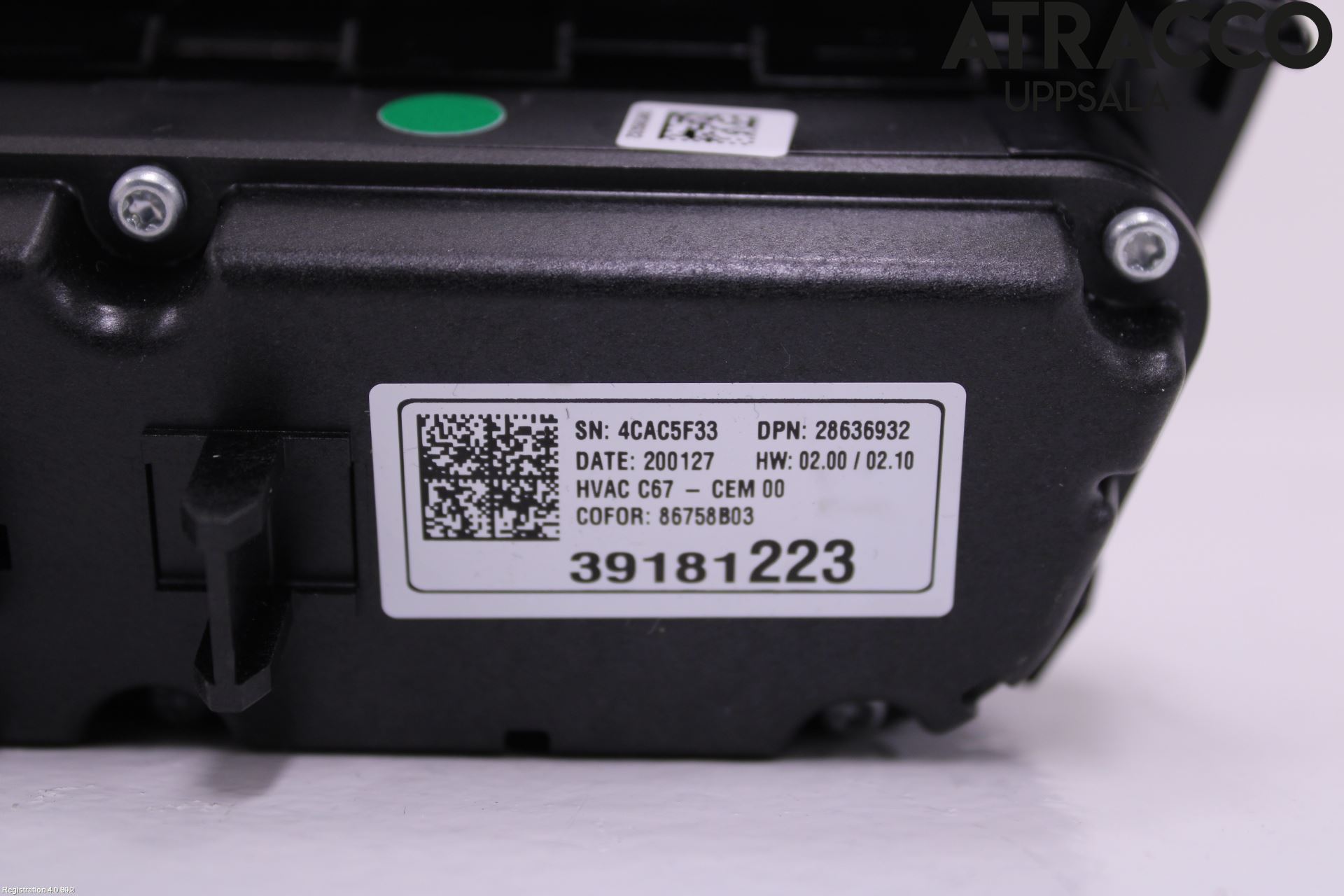 Opel CORSA F, CORSA-E 20- Ac Styrenhet Ac Manöveren