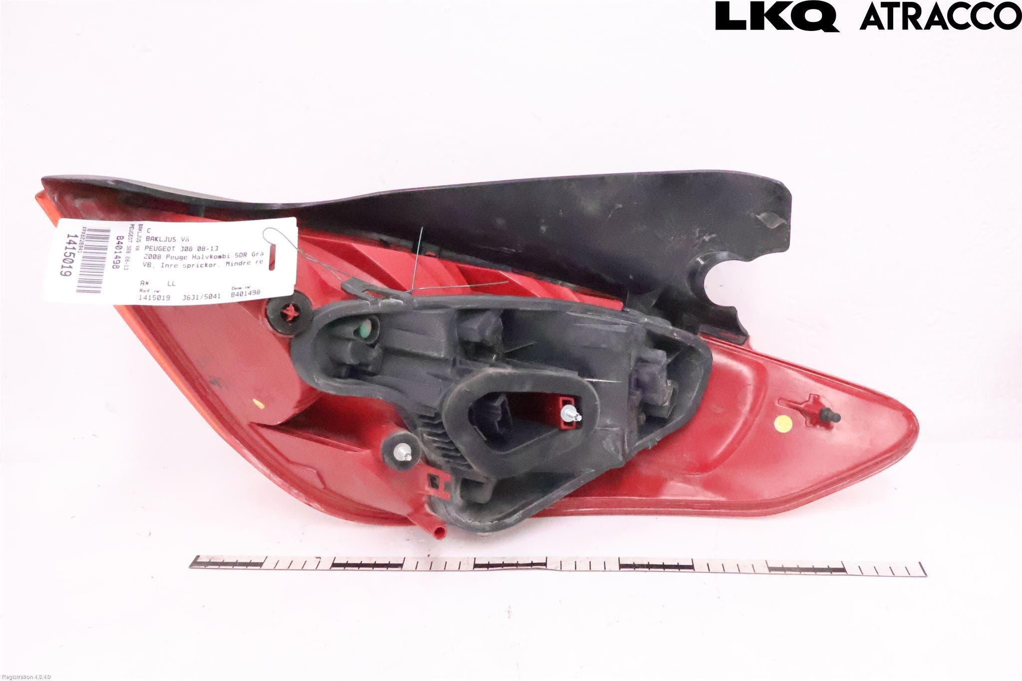 Peugeot 308 08-13 Bakljus Vänster