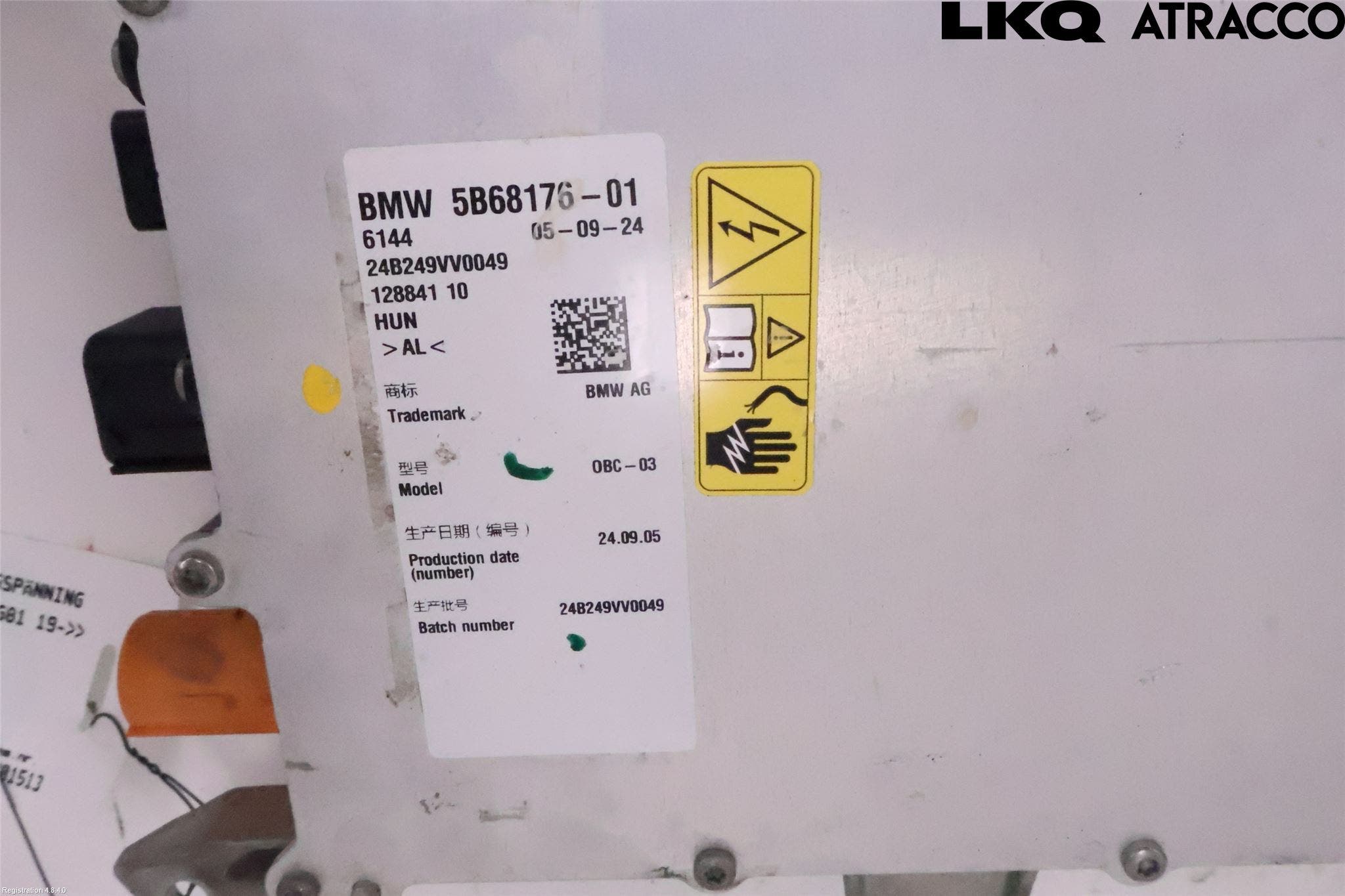 BMW 3 G20/G21/G80/G81 19- Batteriladdare Högspänning