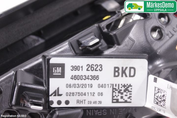Opel CORSA E 15-19 Bakljus Lucka Vä