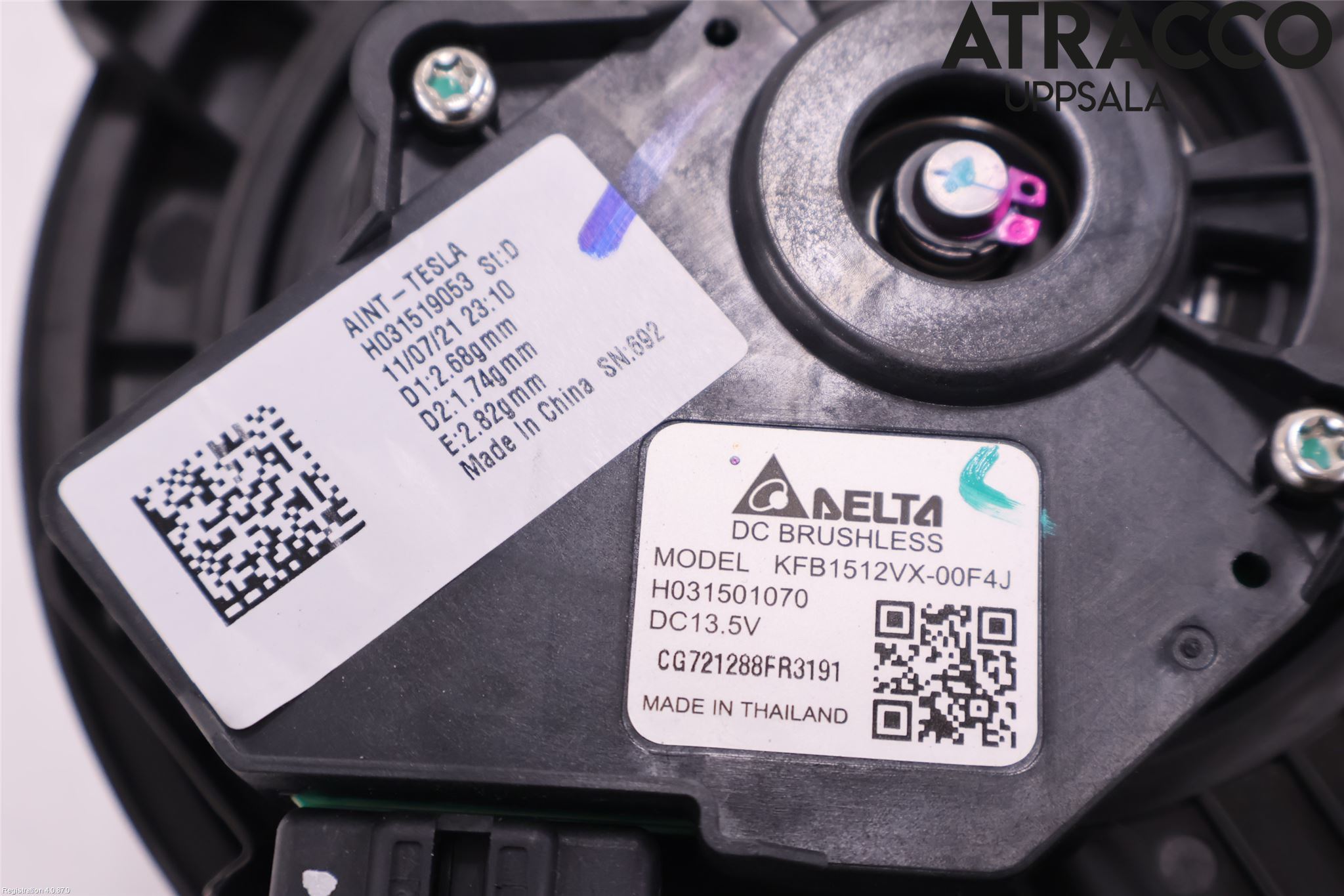 Tesla MODEL 3 17- Värmefläkt