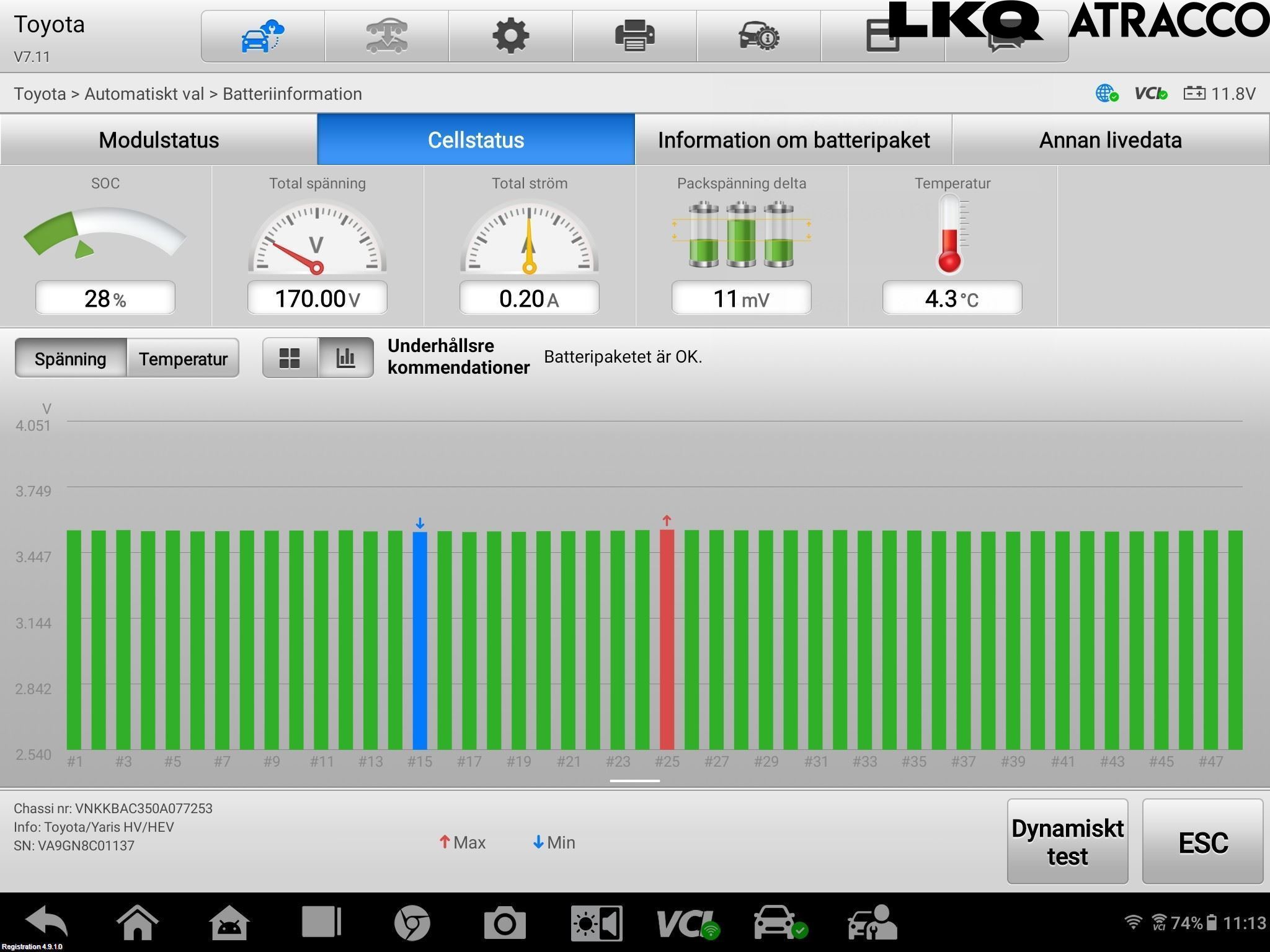 Toyota YARIS XP21 20- Batteri Högspänning