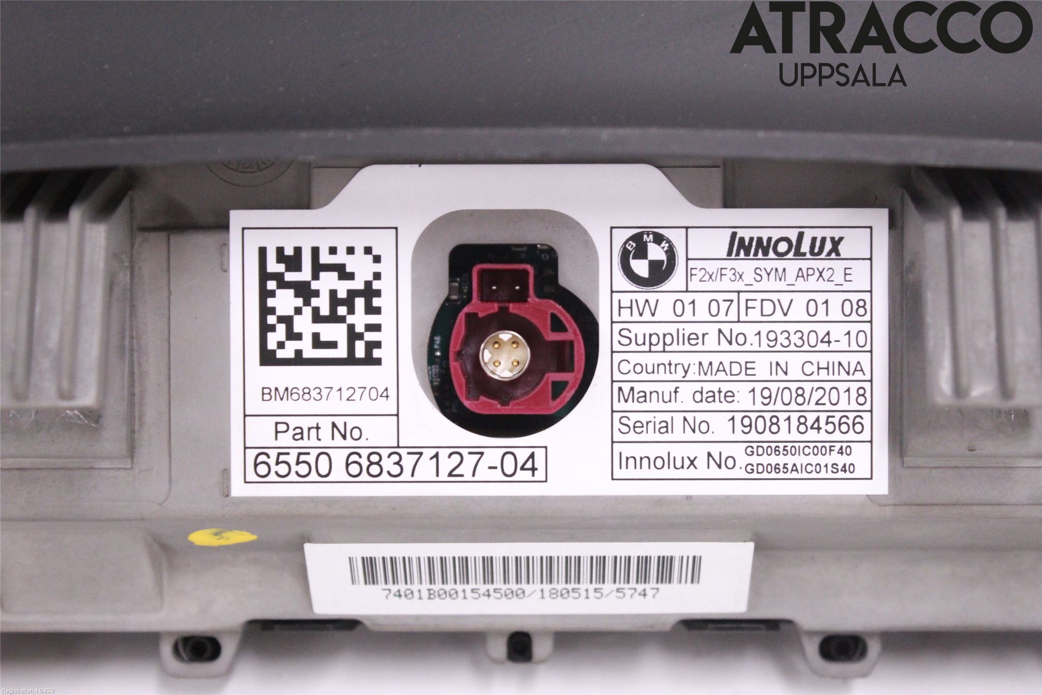 BMW 1 F20/F21 11-19 Bildskärm