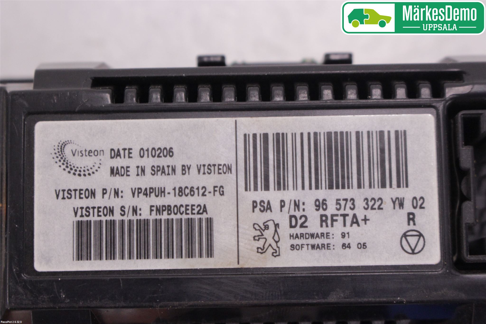 Peugeot 407 Ac Styrenhet Ac Manöveren