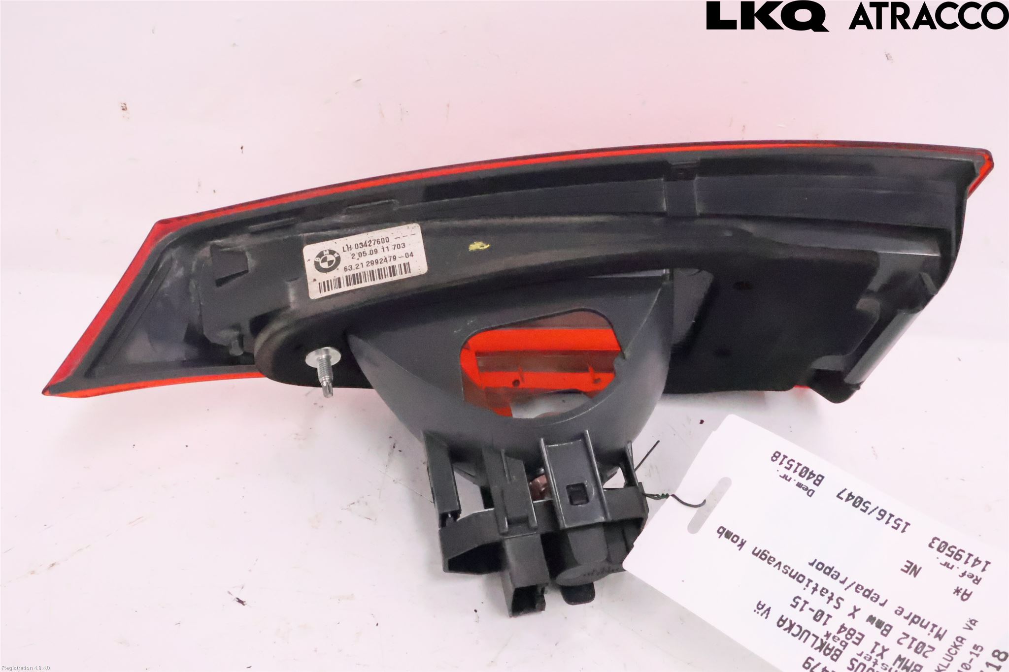 BMW X1 E84 10-15 Bakljus Lucka Vä