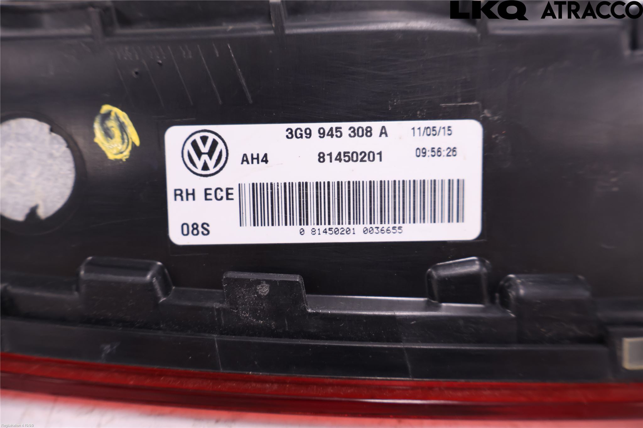 Volkswagen VW PASSAT 15-19 Bakljus Lucka Hö