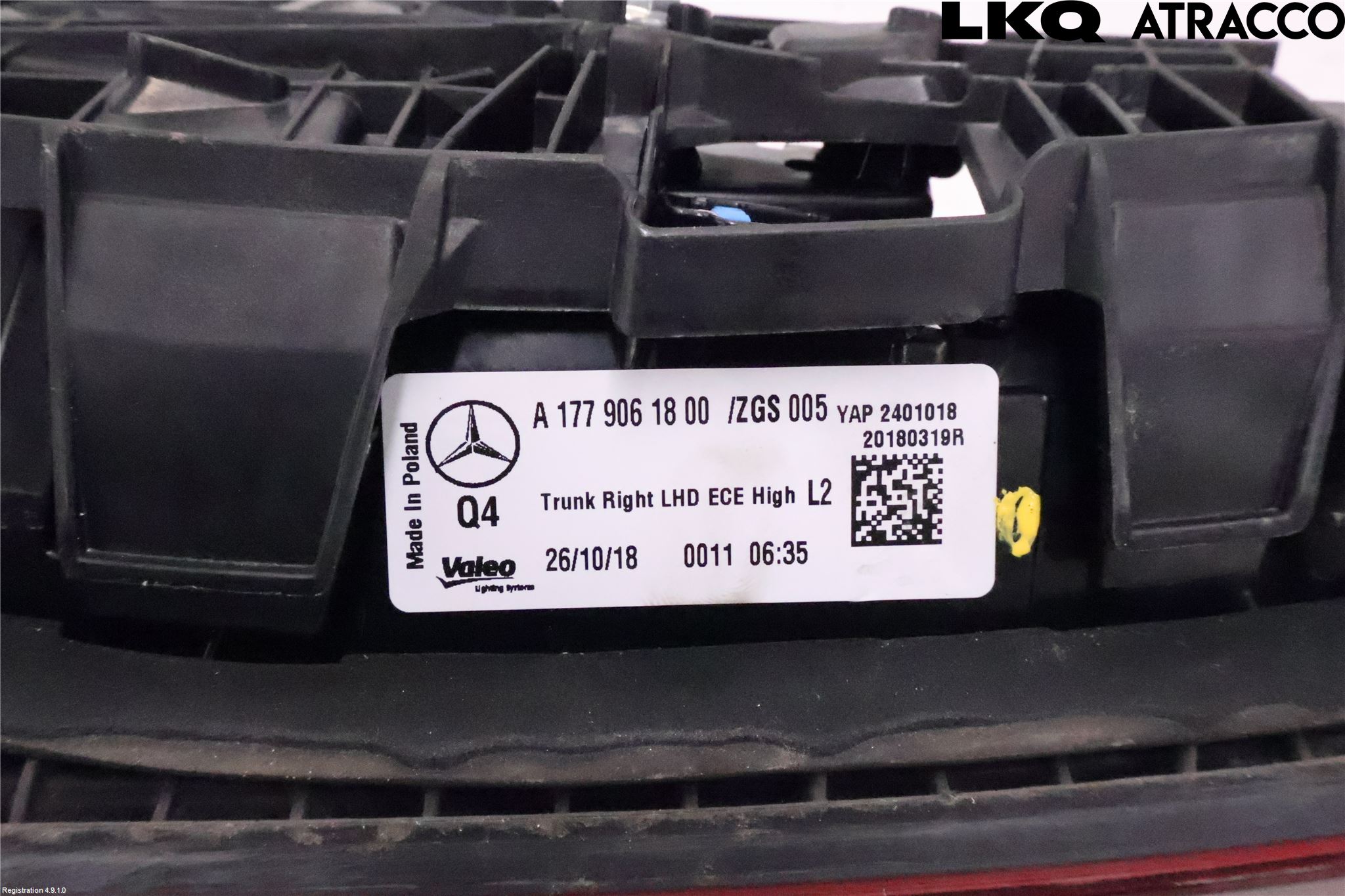 Mercedes-Benz MB A-KLASS (W177) 18- Bakljus Lucka Hö