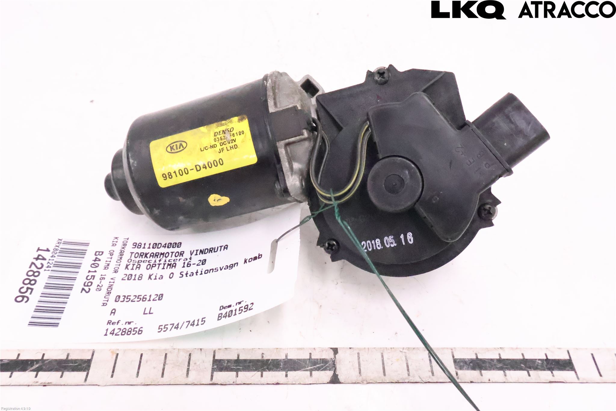 Kia OPTIMA 16-20 Torkarmotor Vindruta