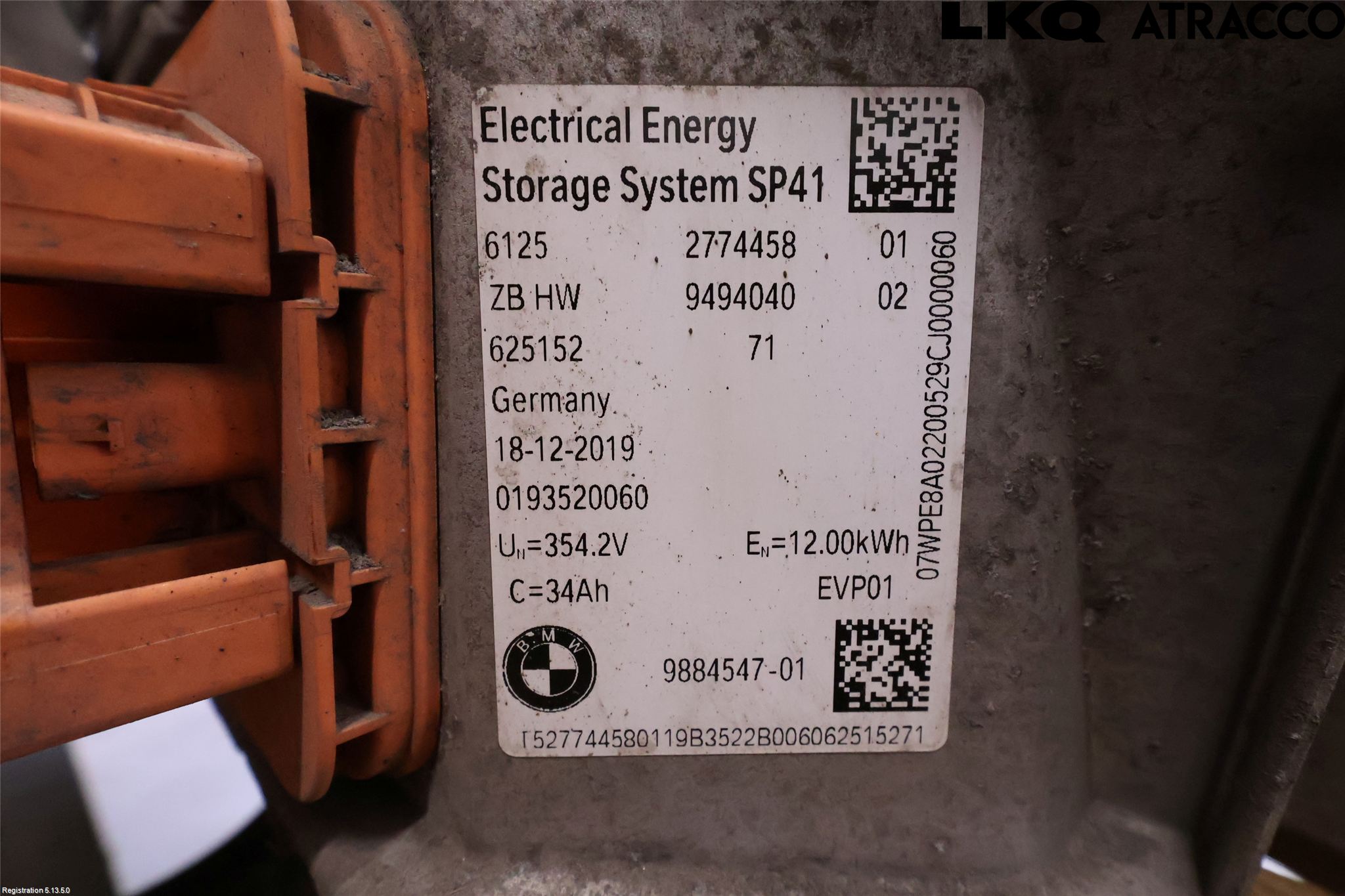 BMW 5 G30/G31/F90 17-23 Batteri Högspänning