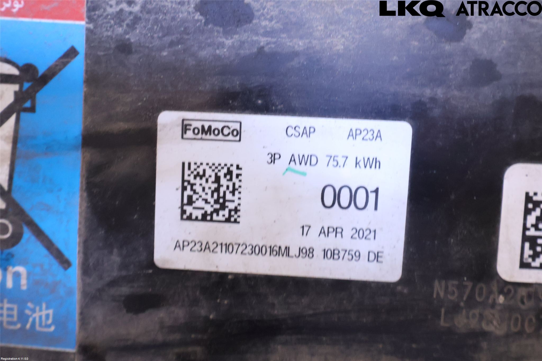 Ford MUSTANG Mach-E 21- Batteri Högspänning