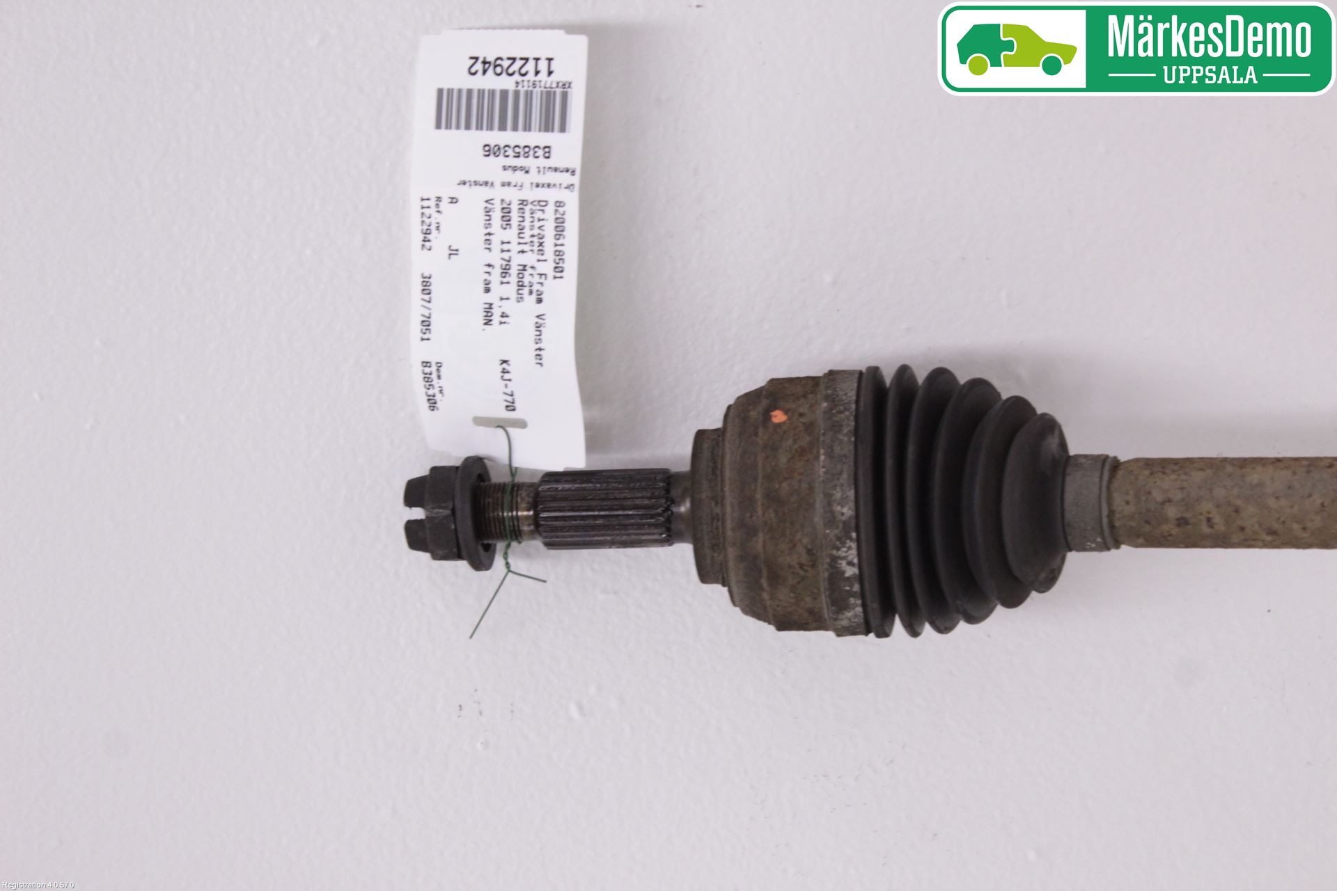 Renault MODUS Drivaxel Fram Vänster