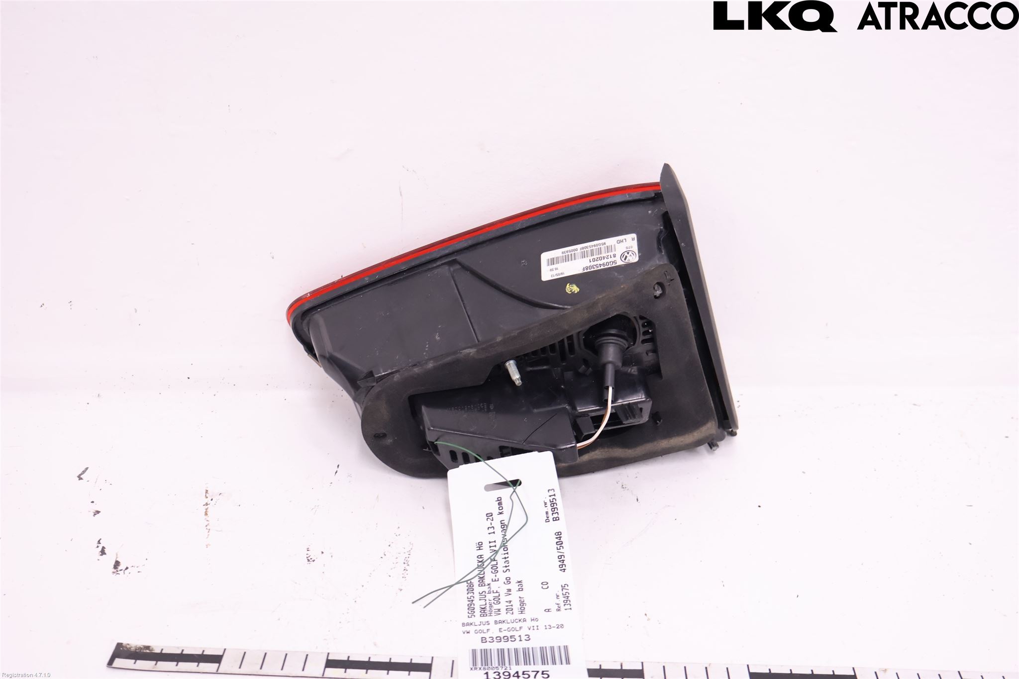 Volkswagen VW GOLF / E-GOLF VII 13-20 Bakljus Lucka Hö