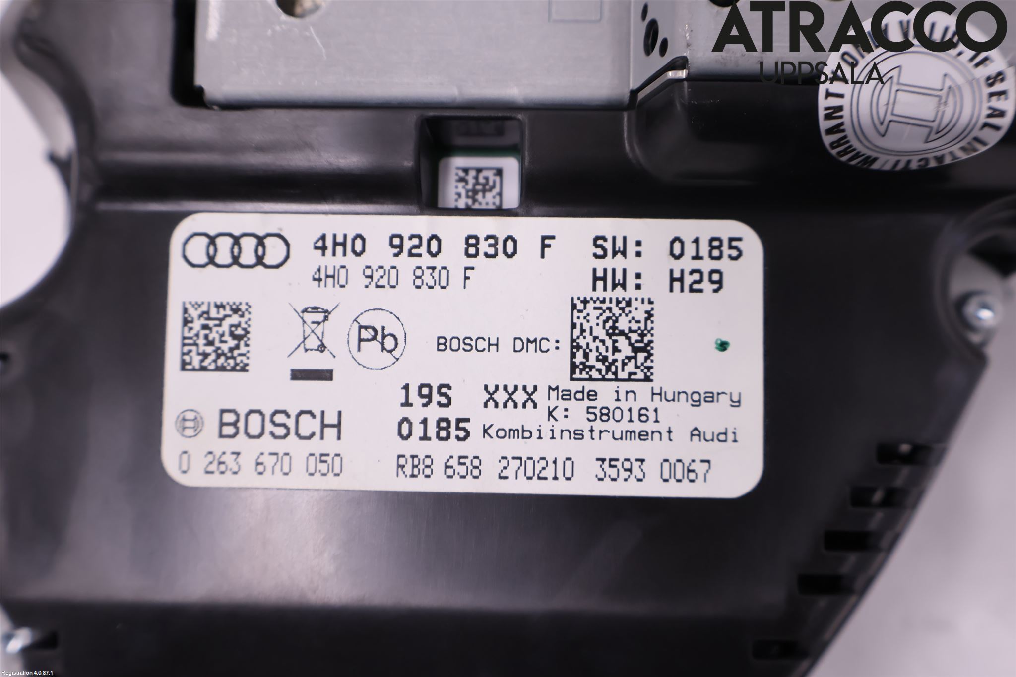 Audi A8/S8 4H 10-17 Instrument Komb