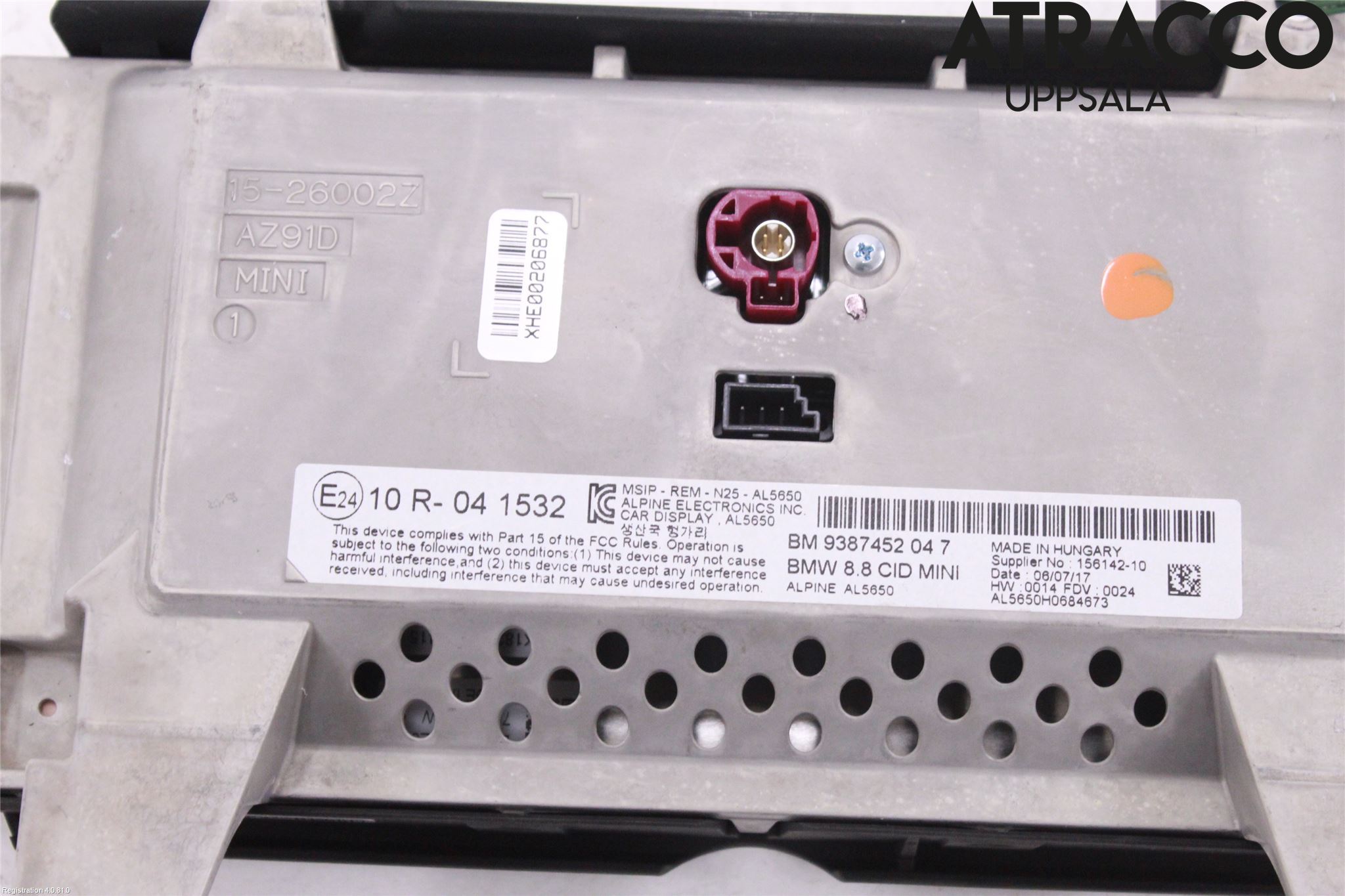 Mini ONE/COOPER 3DR F56 14-24 Bildskärm