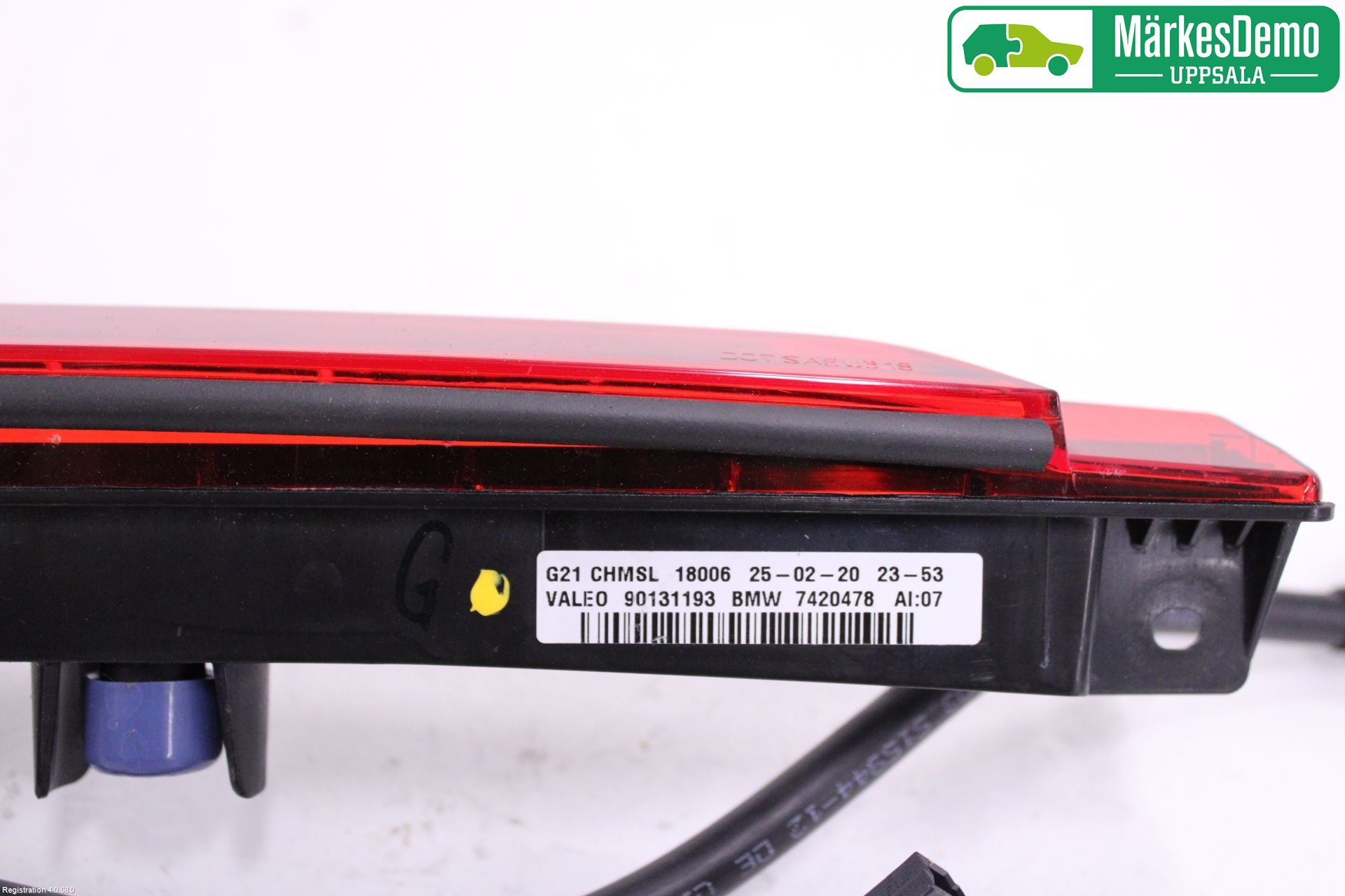 BMW 3 G20/G21/G80/G81 19- Bromsljus Bakruta