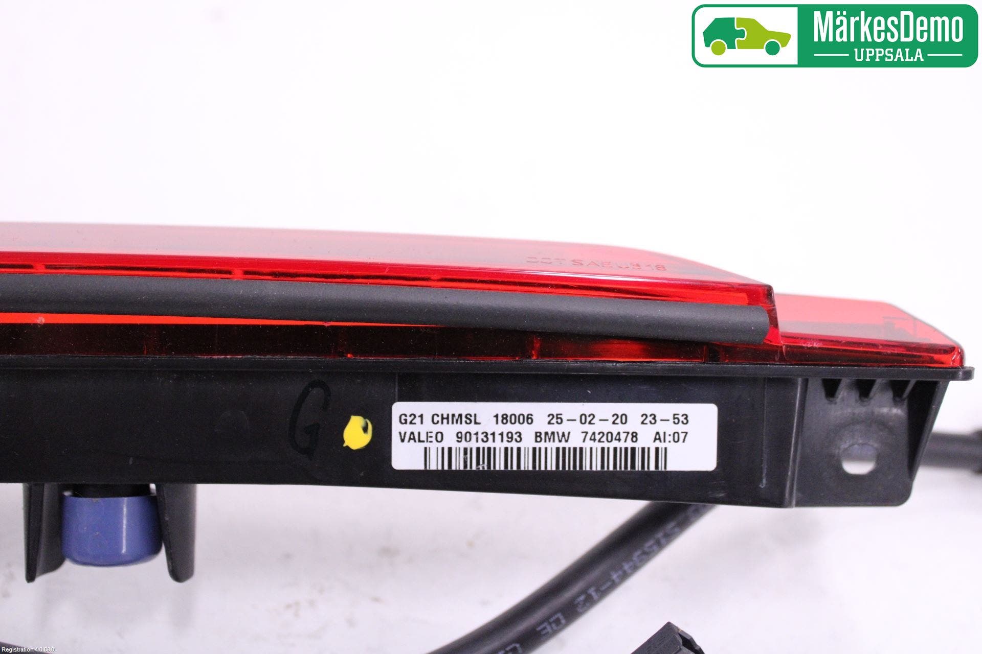 BMW 3 G20/G21/G80/G81 19- Bromsljus Bakruta