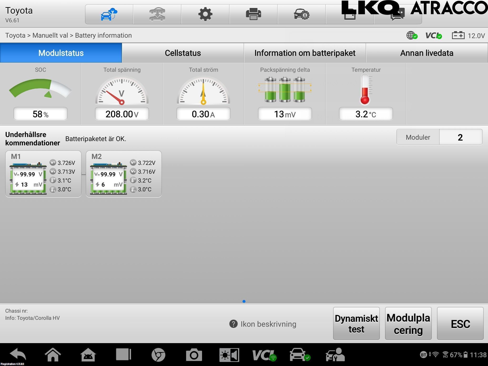 Toyota COROLLA CROSS XG10 22- Batteri Högspänning